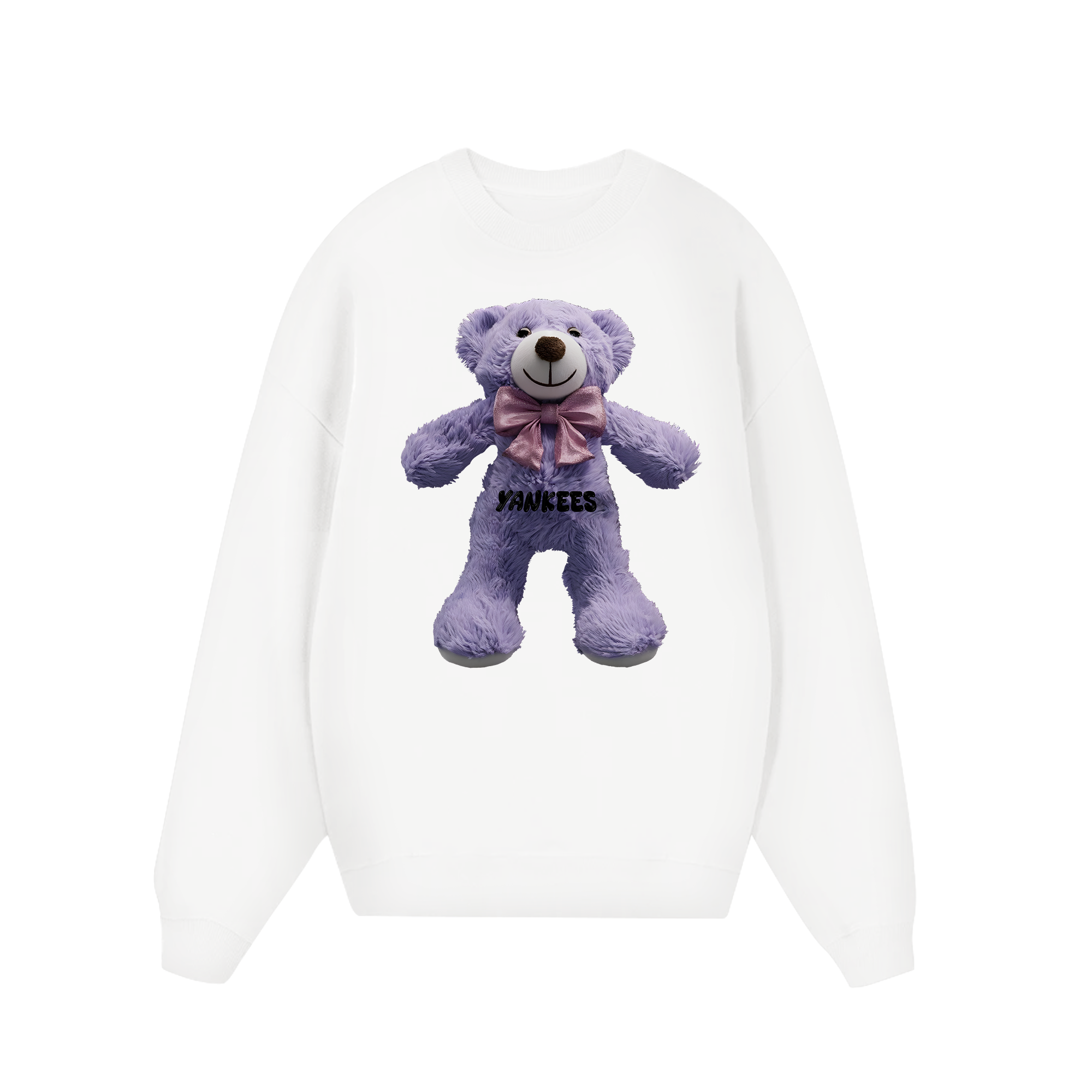 MlB Floral Purple Teddy Bear Sweater