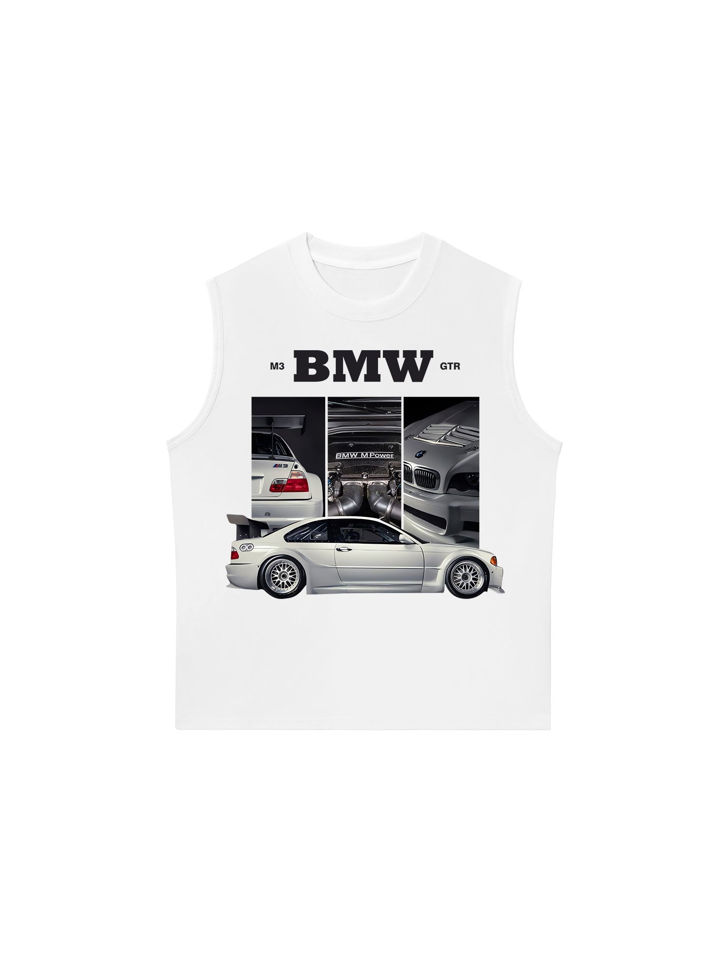 Áo Ba Lỗ Relaxed Fit BMW M3 GTR Silver