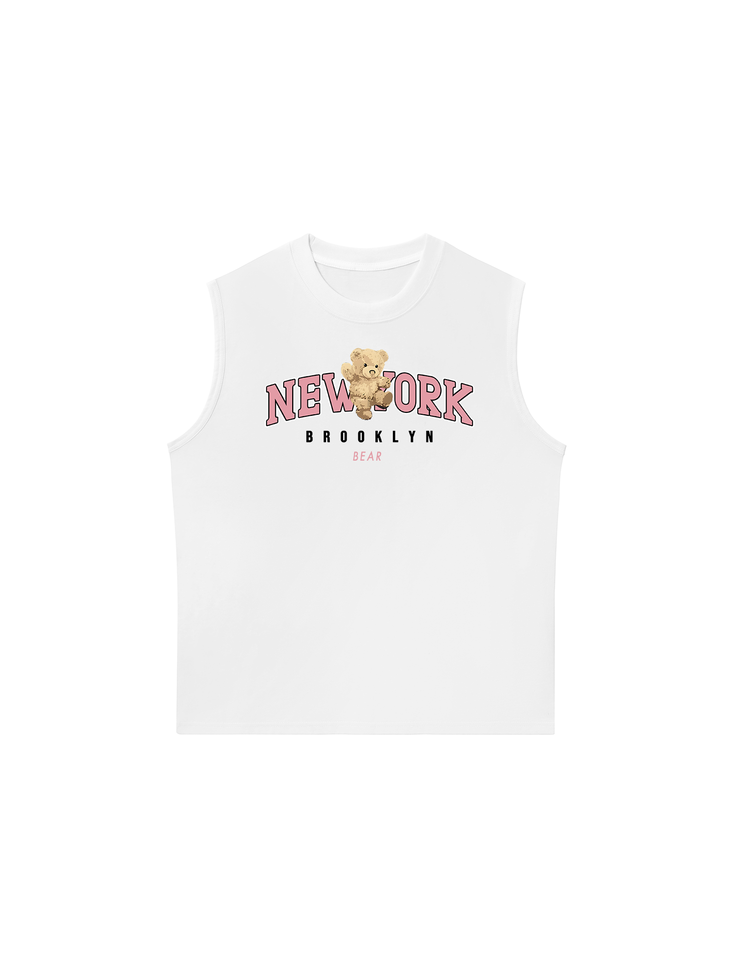 Áo Ba Lỗ Relaxed Fit City Pink New York Bear