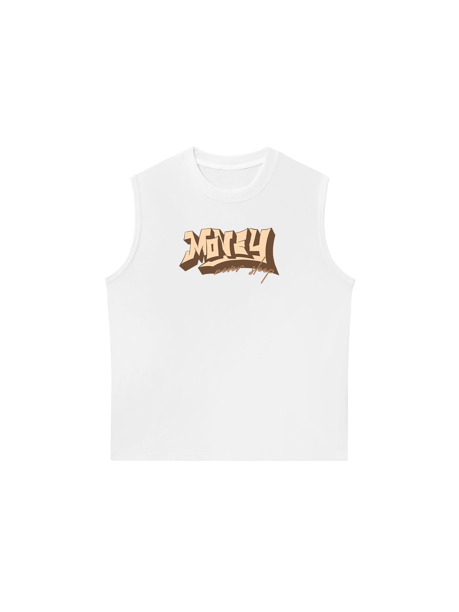 Áo Ba Lỗ Relaxed Fit Money Never Sleep