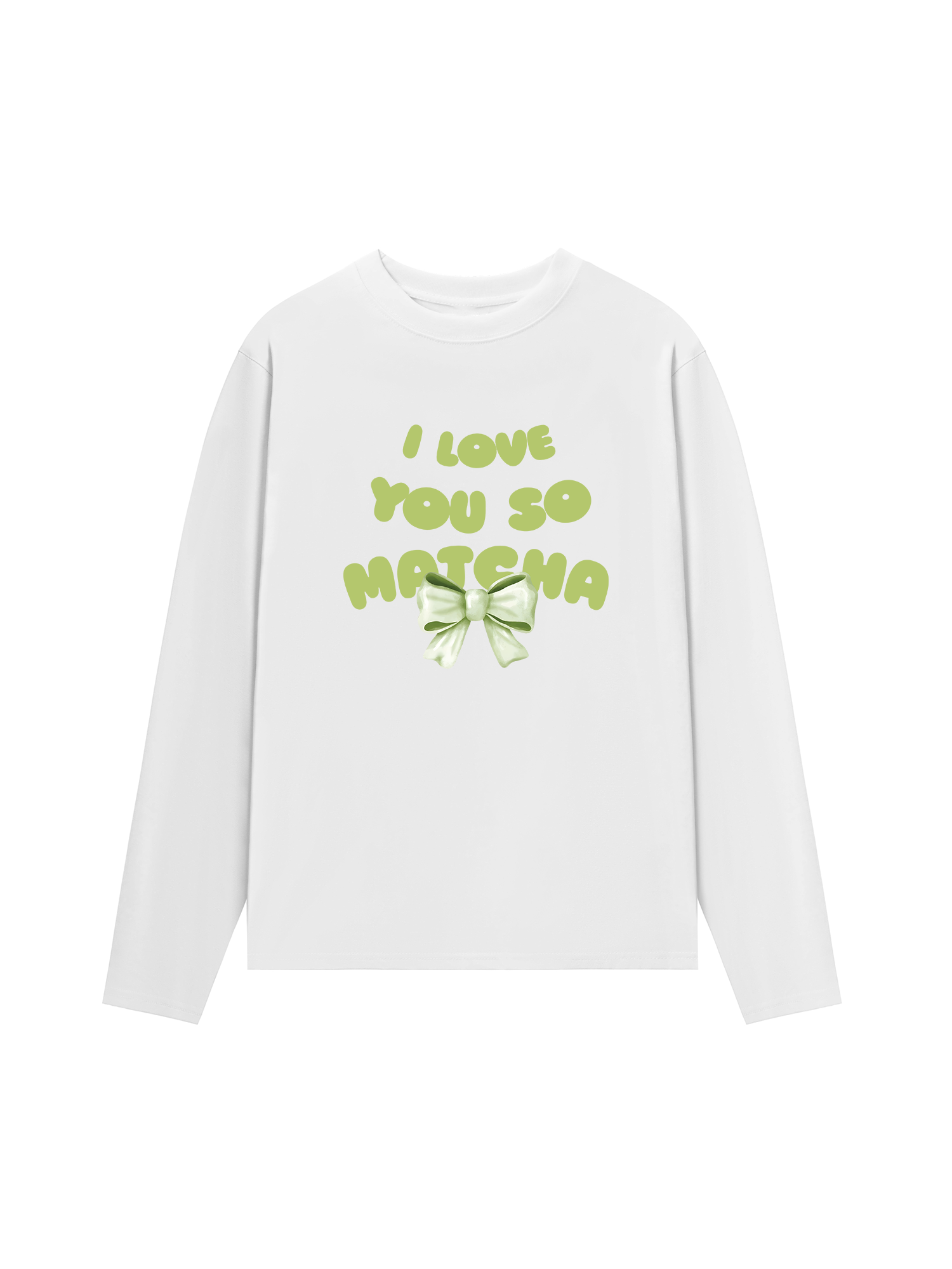 Áo Thun Dài Tay I Love You So Matcha