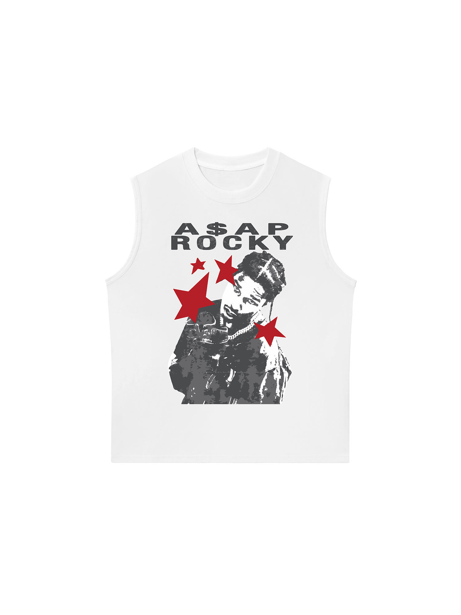 Áo Ba Lỗ Relaxed Fit Rapper Asap Rocky Vintage
