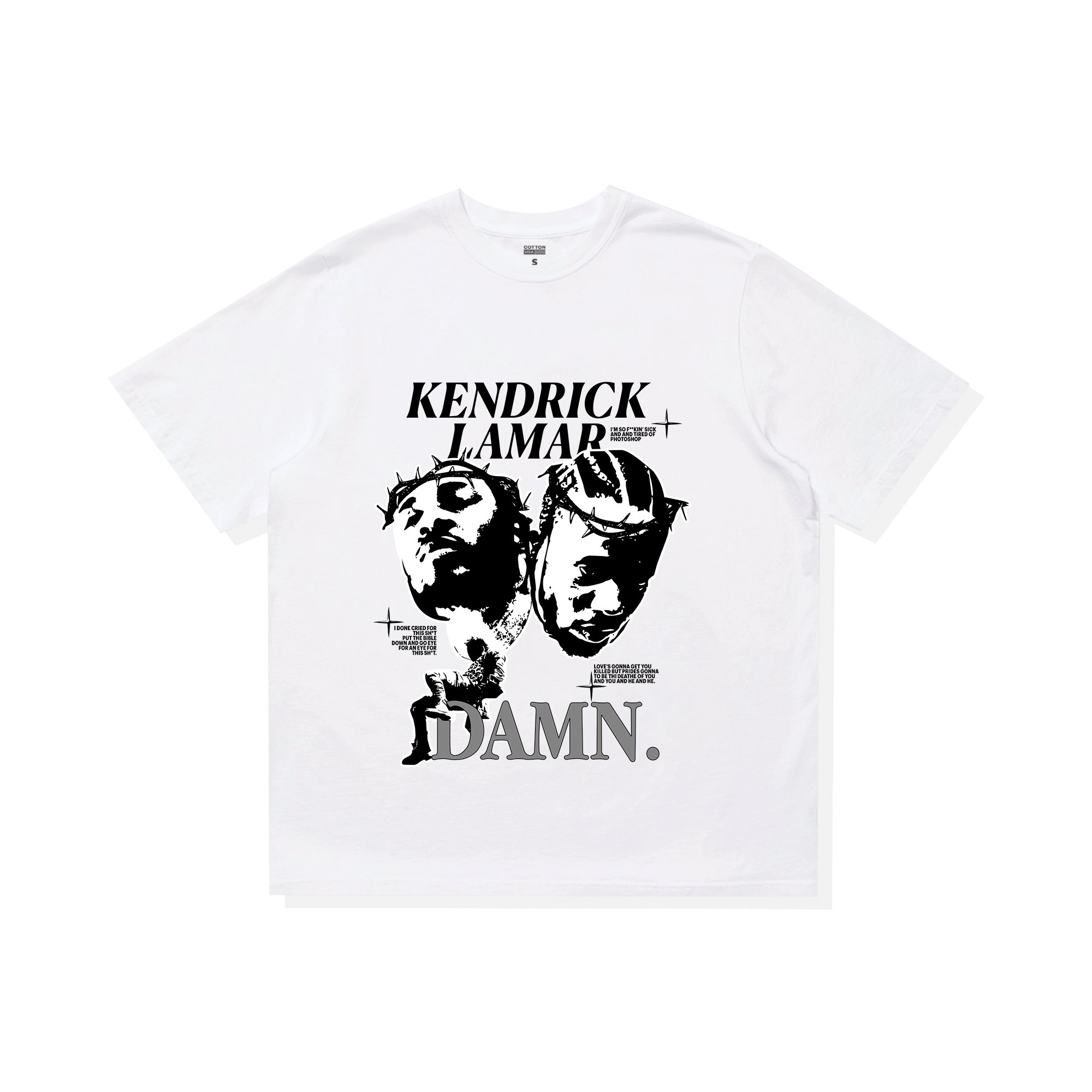 Áo Thun Oversize Rapper Kendrick Lamar Damn