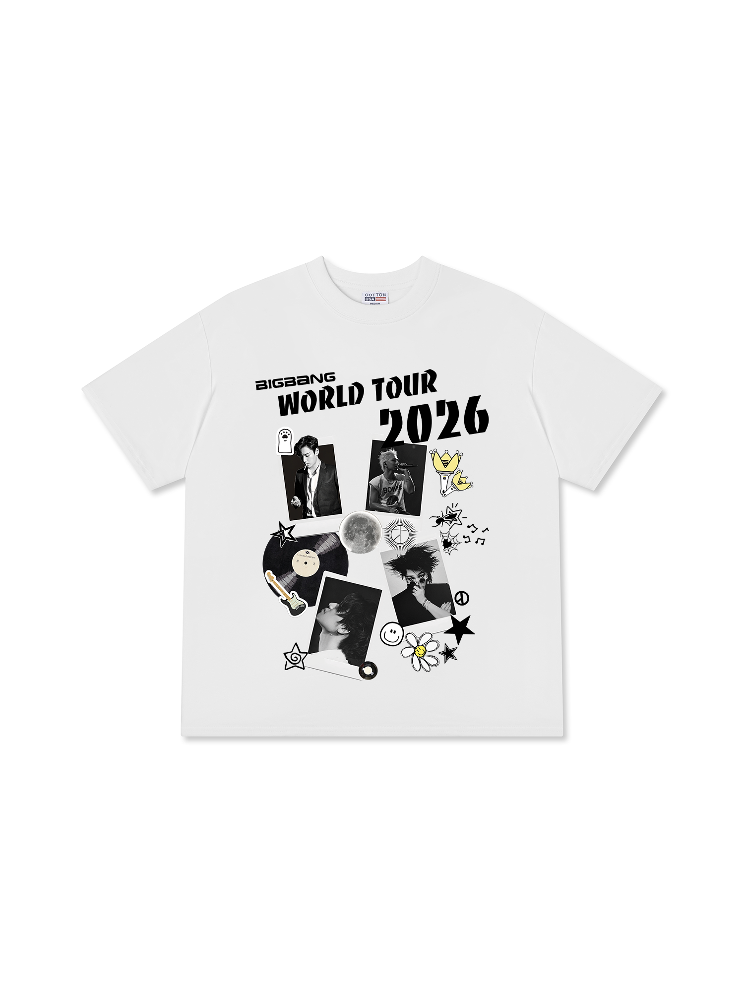 Áo Thun Relaxed Fit Idols Big Bang World Tour 2026