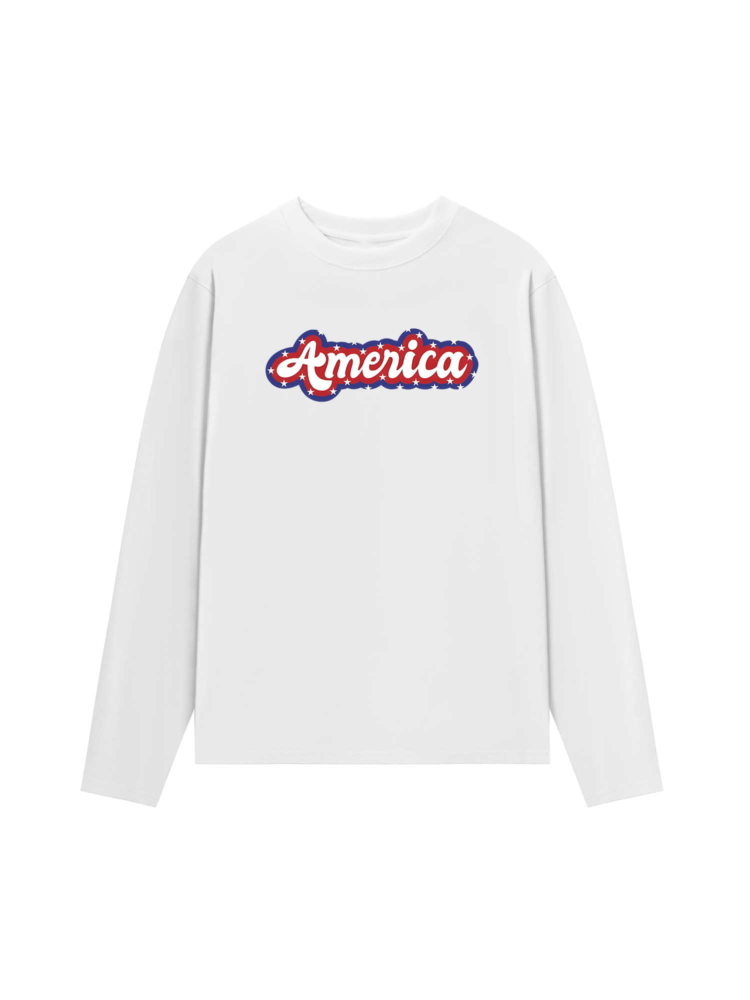 Áo Thun Dài Tay USA Retro Flag America