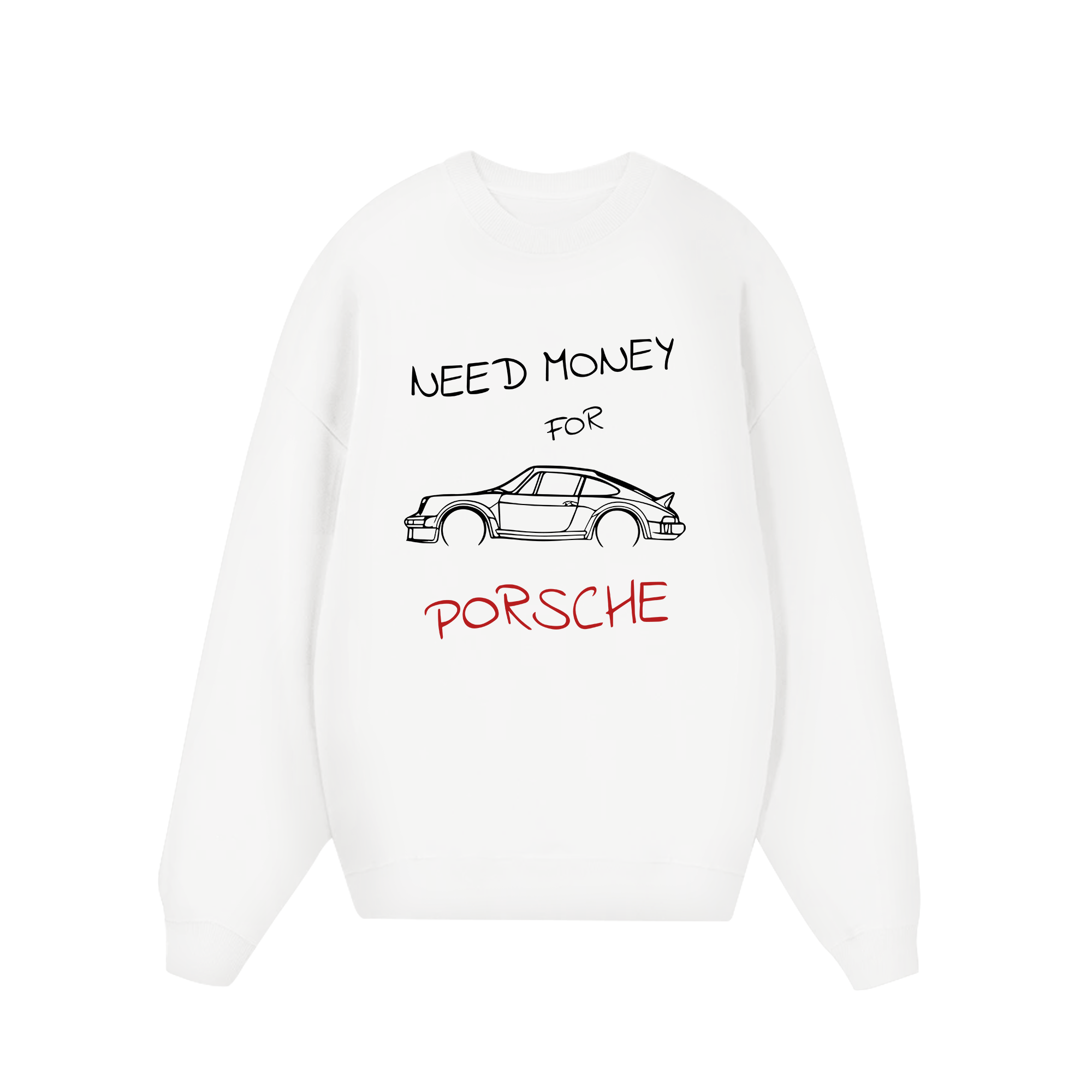 Porsche Need Money Sketch Sweater