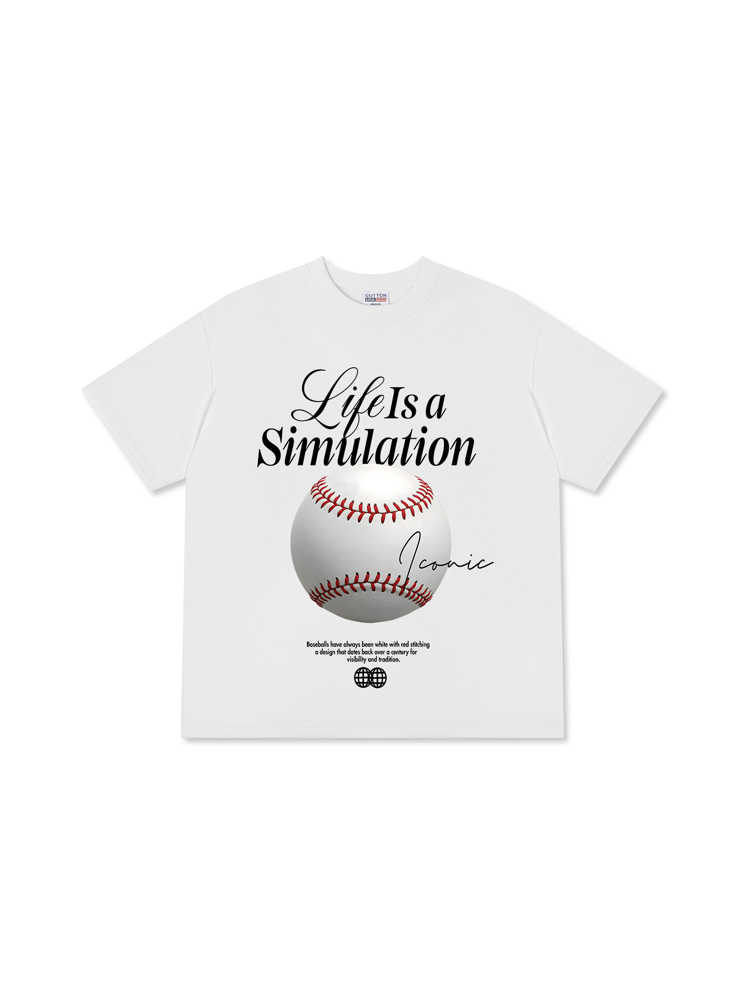 Áo Thun Relaxed Fit Baseball Simulation