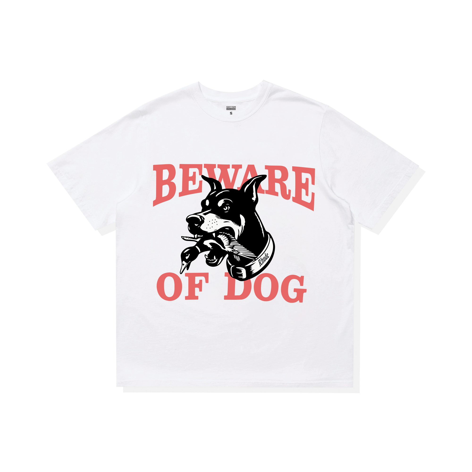 Áo Thun Oversize RHUDE Warning Logo Dog