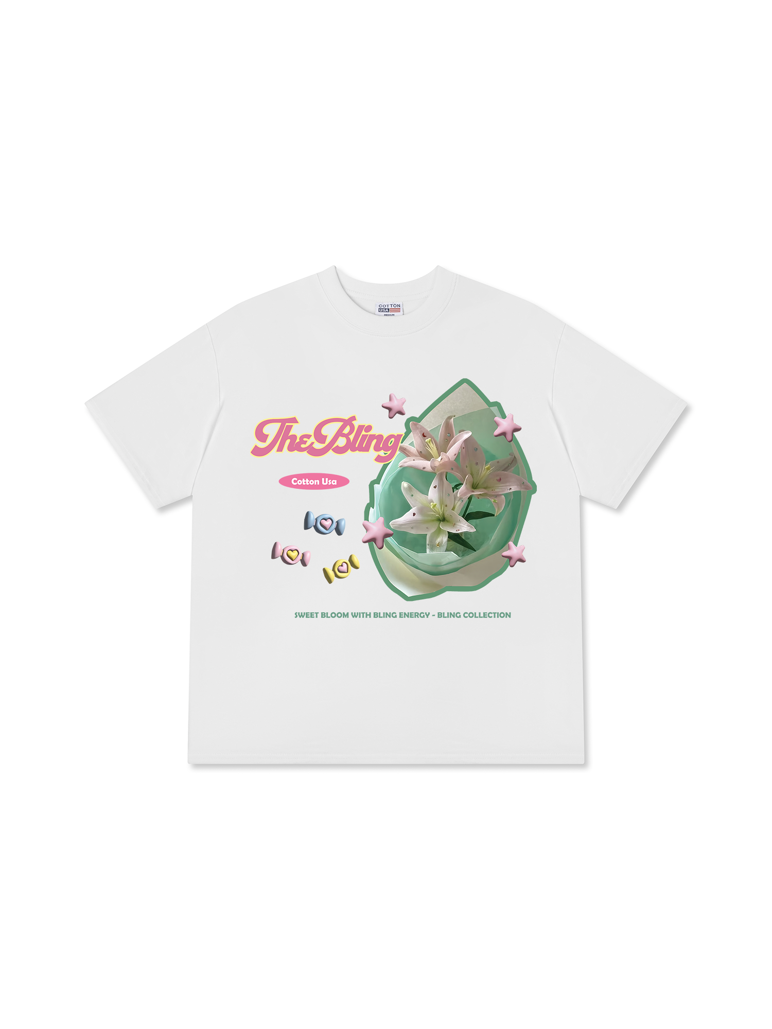 Áo Thun Relaxed Fit Bling The Bling Pink Lily