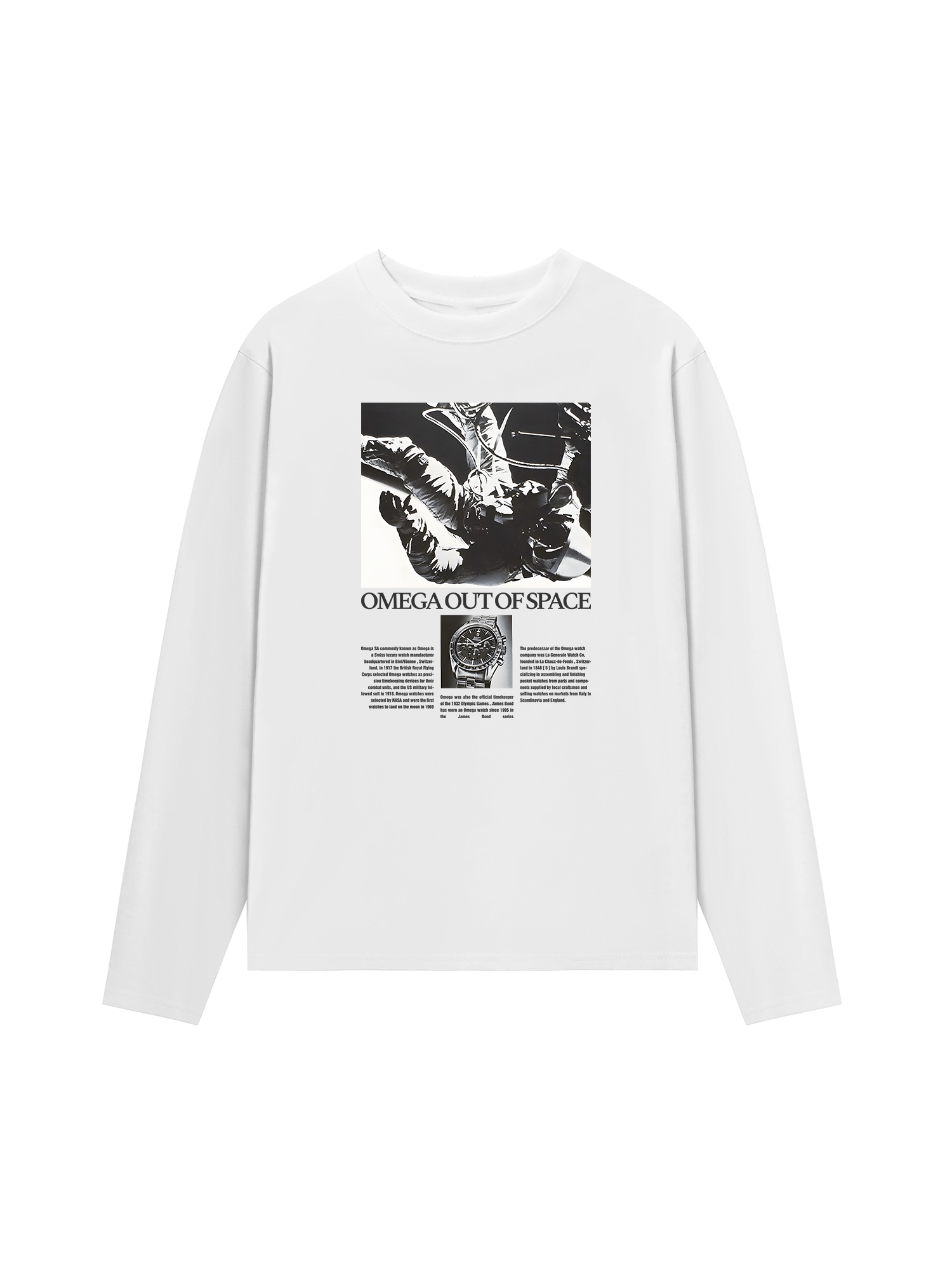 Áo Thun Dài Tay Watch Omega Out Of Space