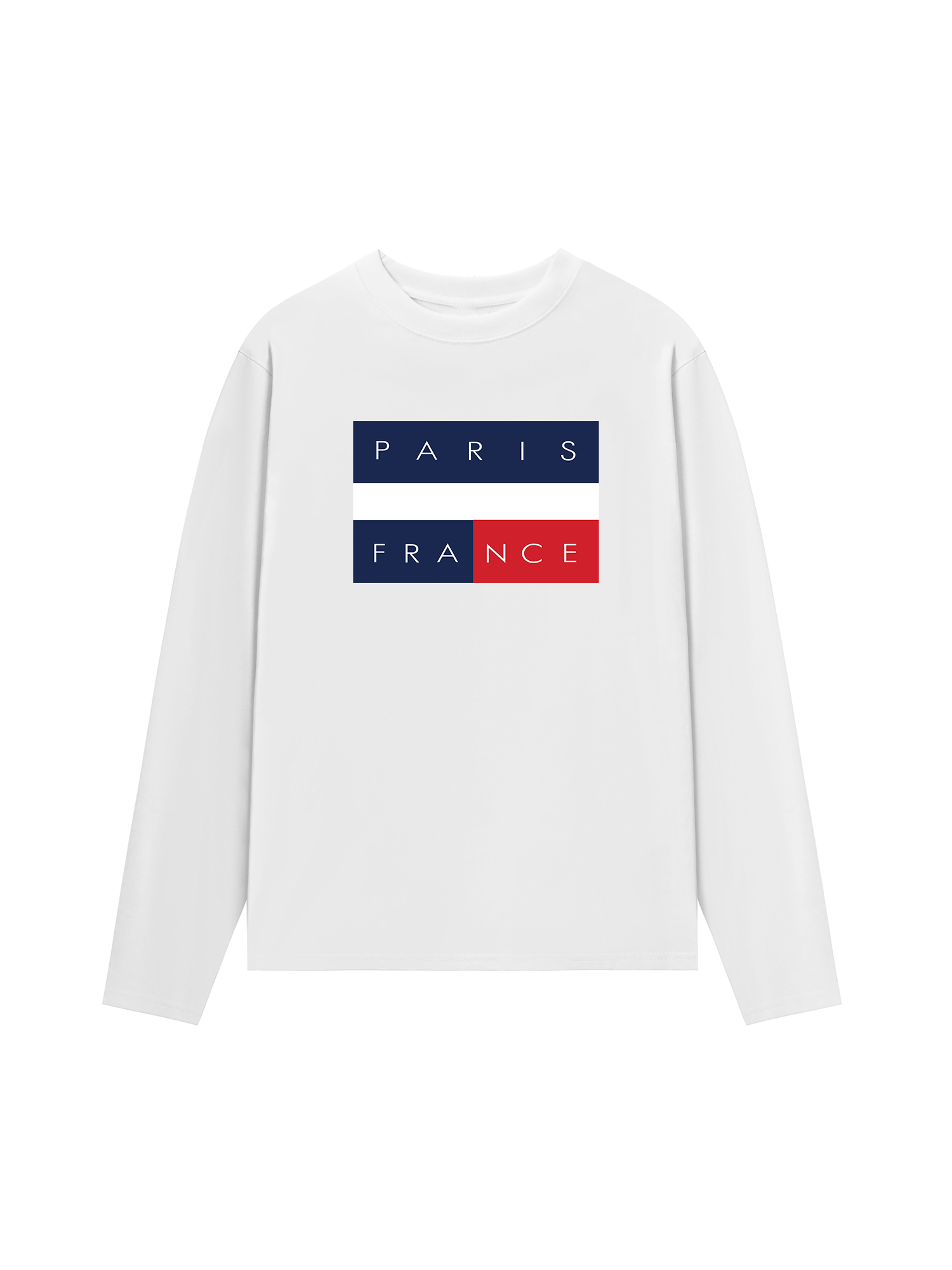 Áo Thun Dài Tay Paris France Flag