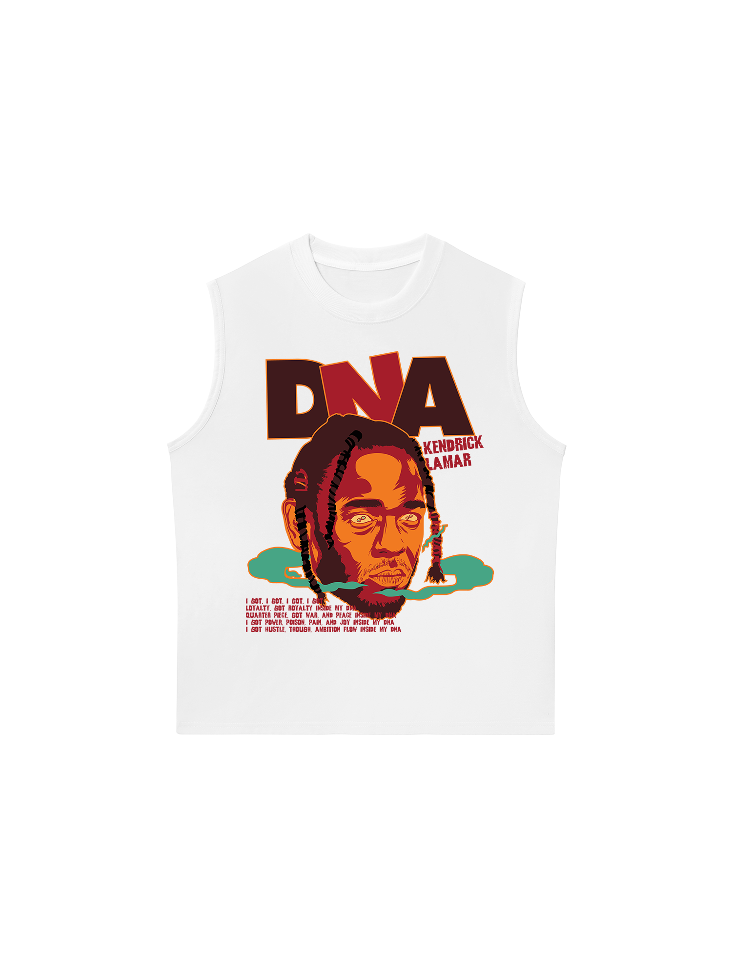 Áo Ba Lỗ Relaxed Fit Rapper Kendrick Lamar DNA