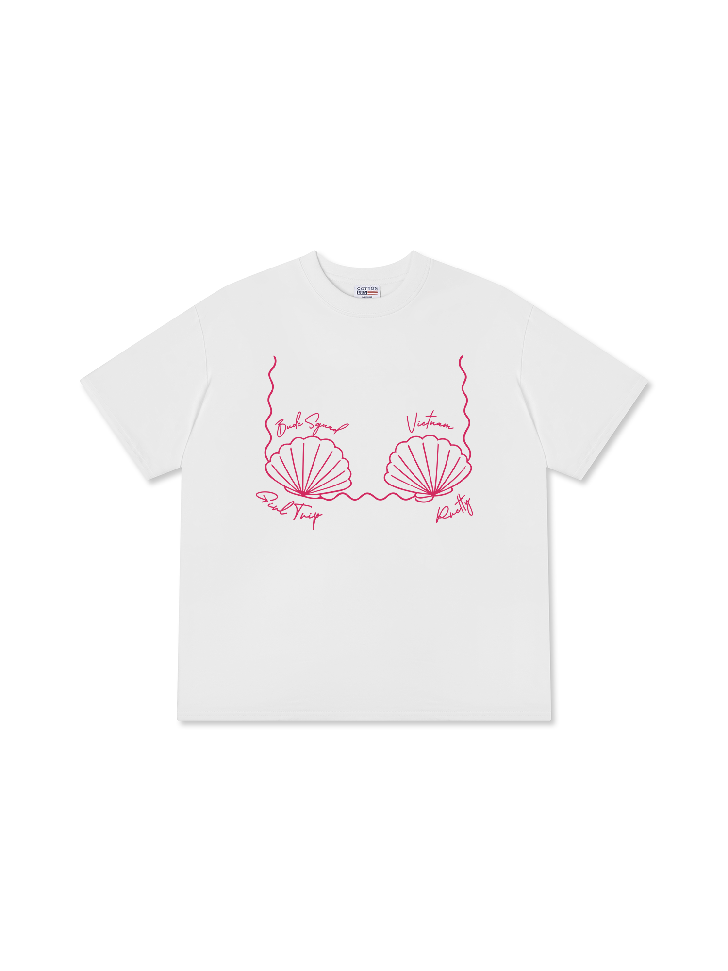 Áo Thun Relaxed Fit Tropical Pink Shell Muse