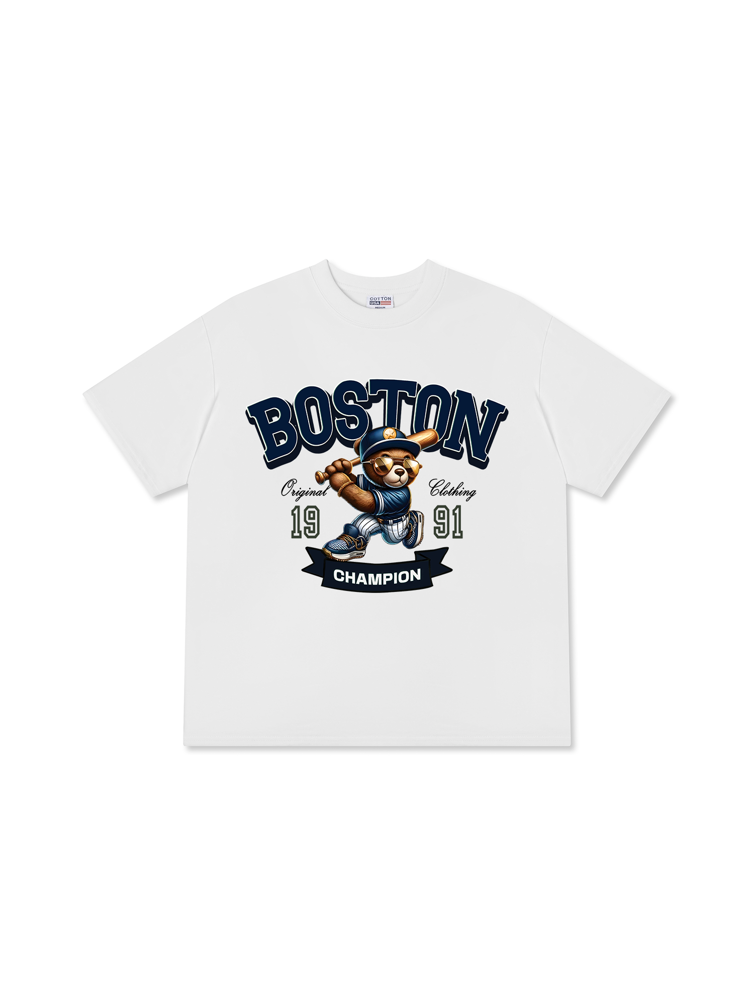 Áo Thun Relaxed Fit Baseball Boston Teddy