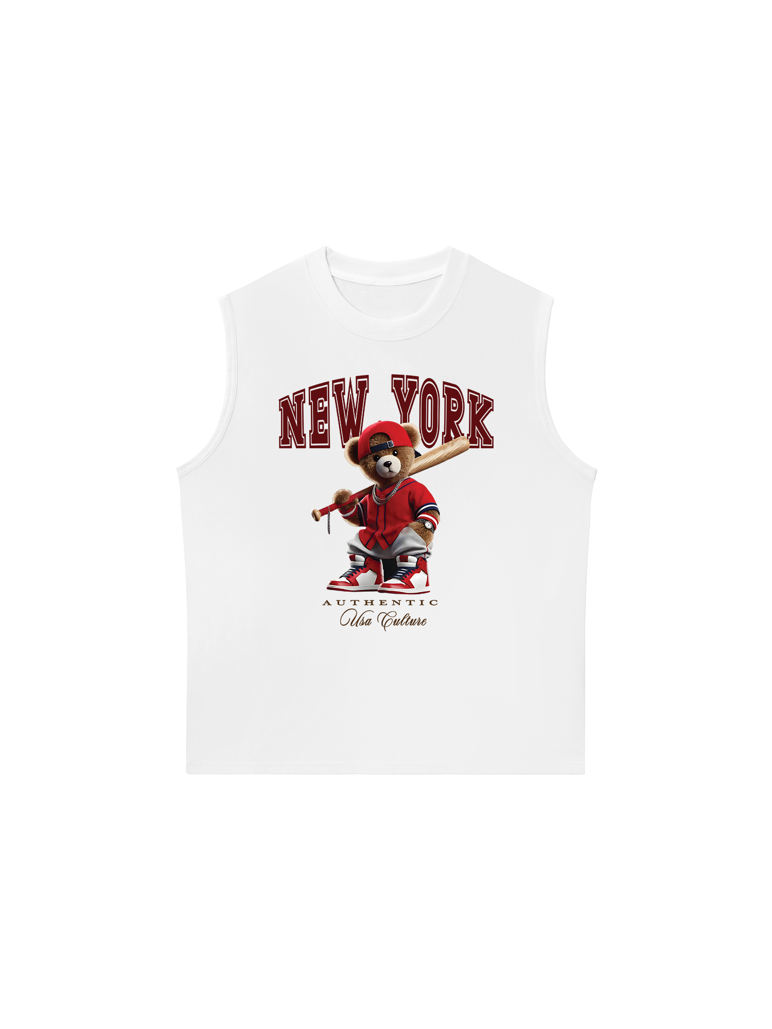 Áo Ba Lỗ Relaxed Fit Baseball Authentic Teddy