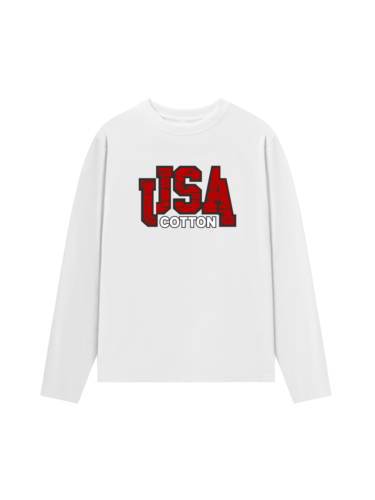 Áo Thun Dài Tay USA Scratched Typo