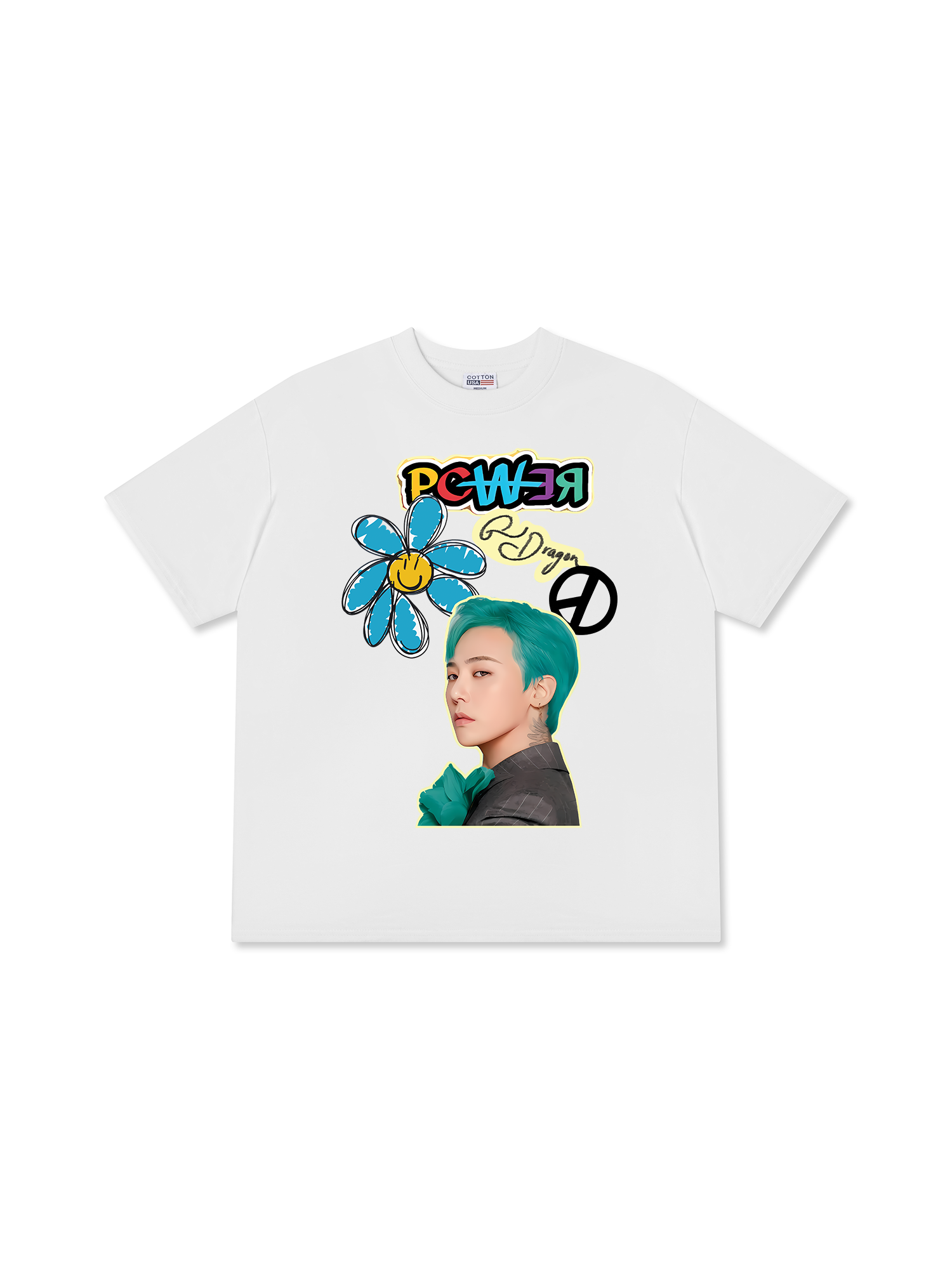 Áo Thun Relaxed Fit Idol Gradon Power BLue