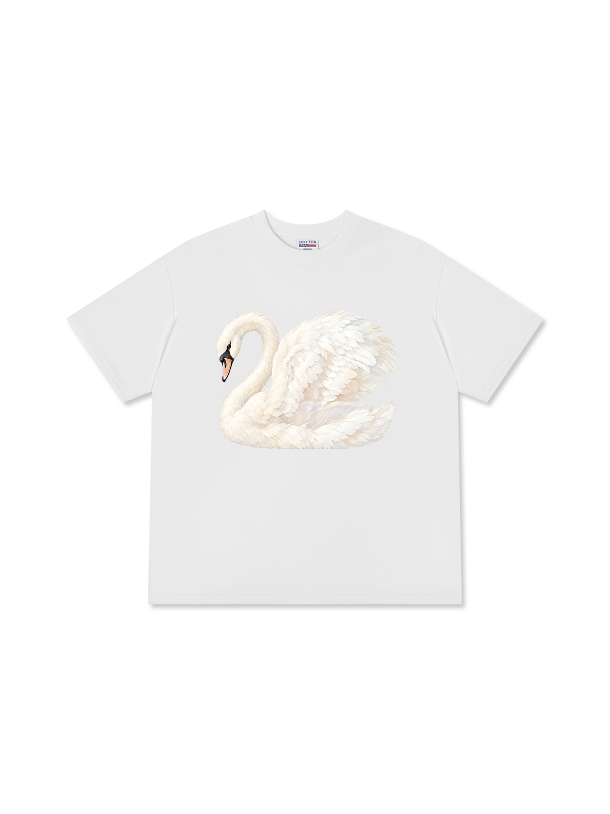 Áo Thun Relaxed Fit White Swan