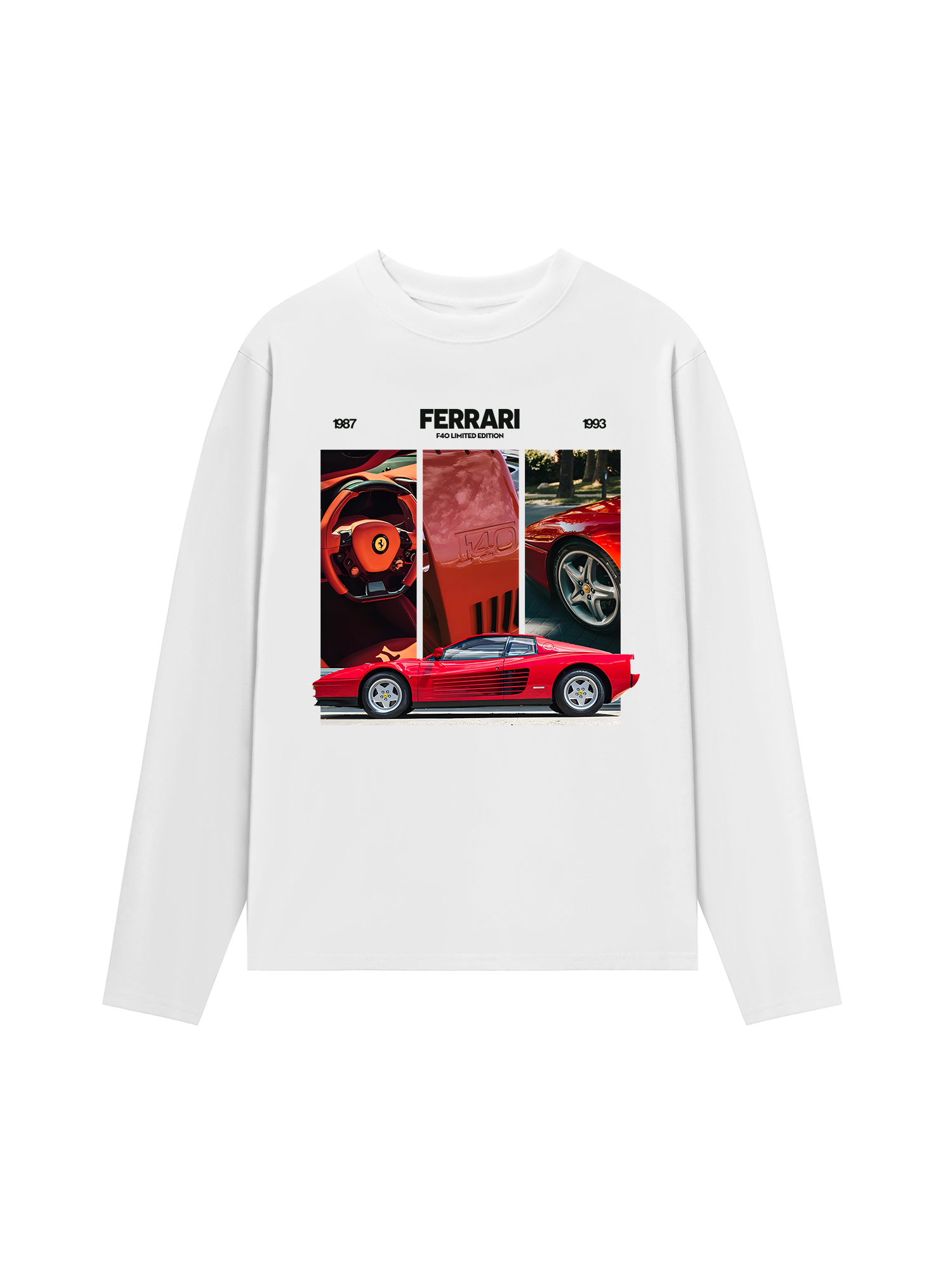 Áo Thun Dài Tay Ferrari F40 Limited Edition