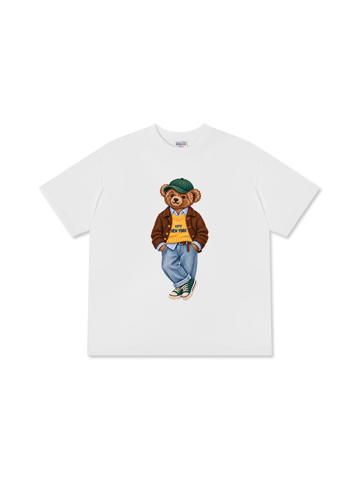 Áo Thun Relaxed Fit Bear Autumn Outfit