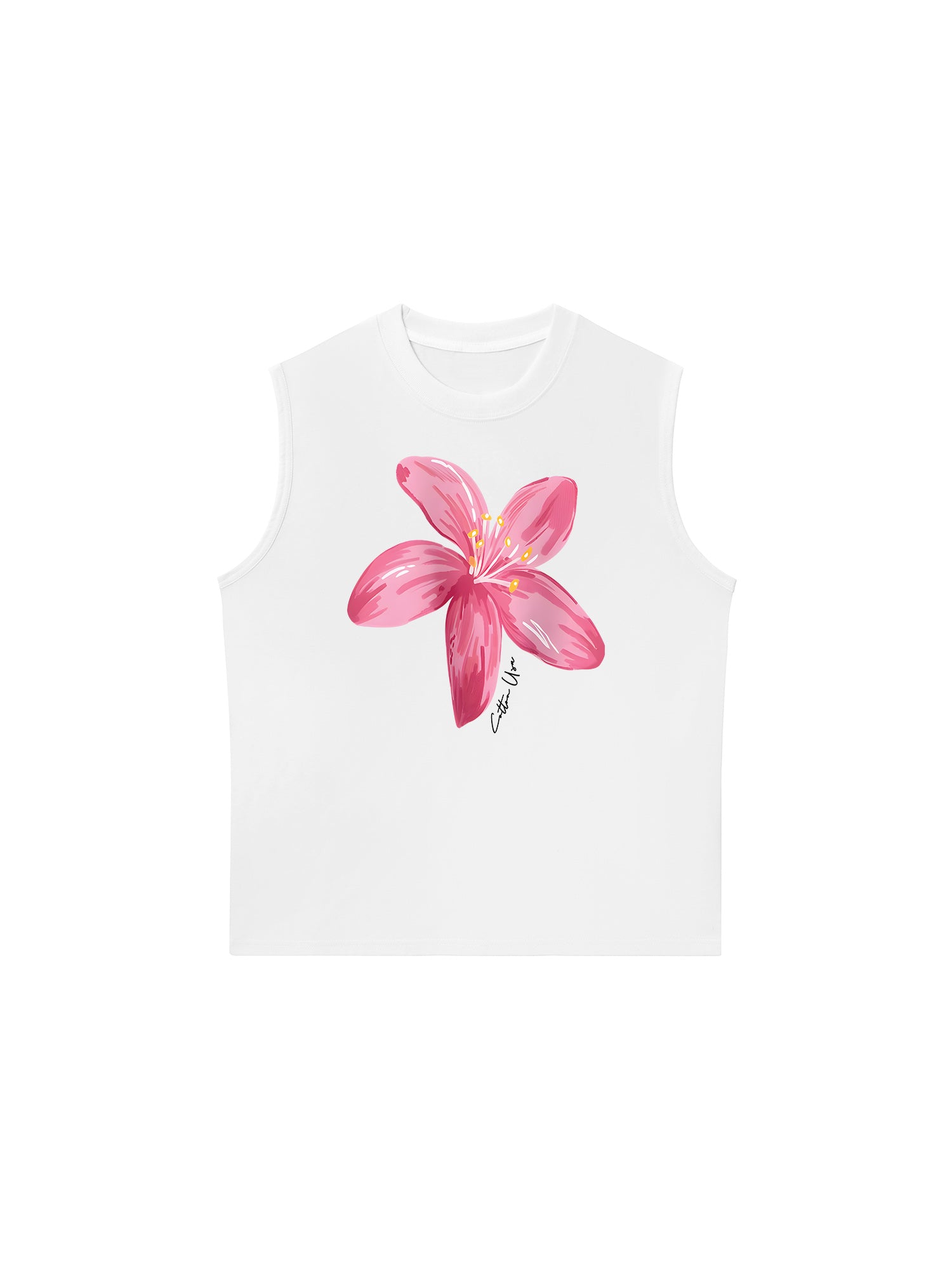 Áo Ba Lỗ Relaxed Fit Floral Pink Flower