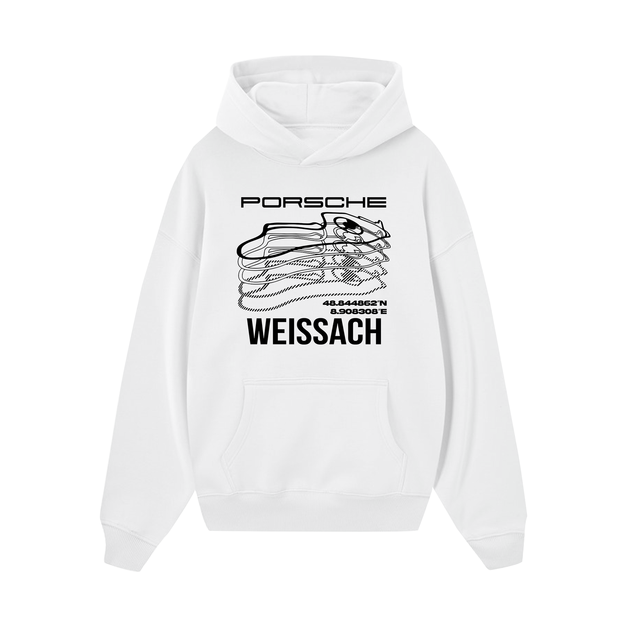 Porsche Weissach Map Hoodie