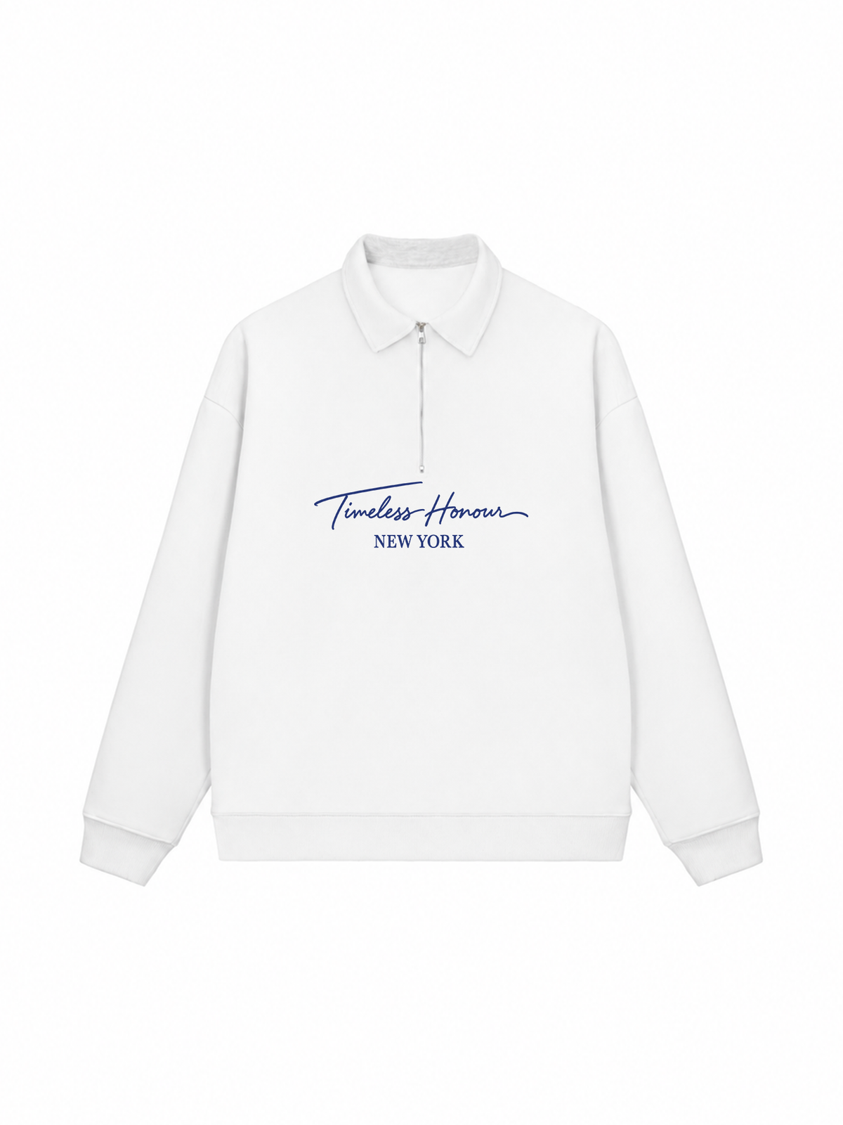 Áo Sweater Polo Nỉ Hai Da  Blue Timeless Honour
