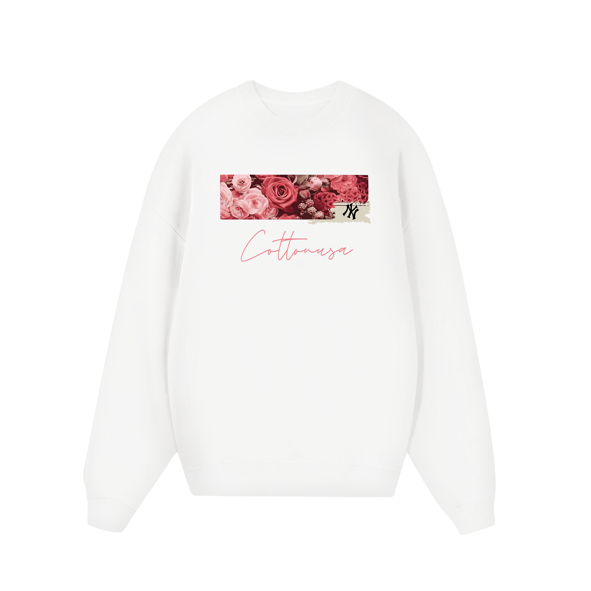 MLB Floral Rose Logo Retro Sweater