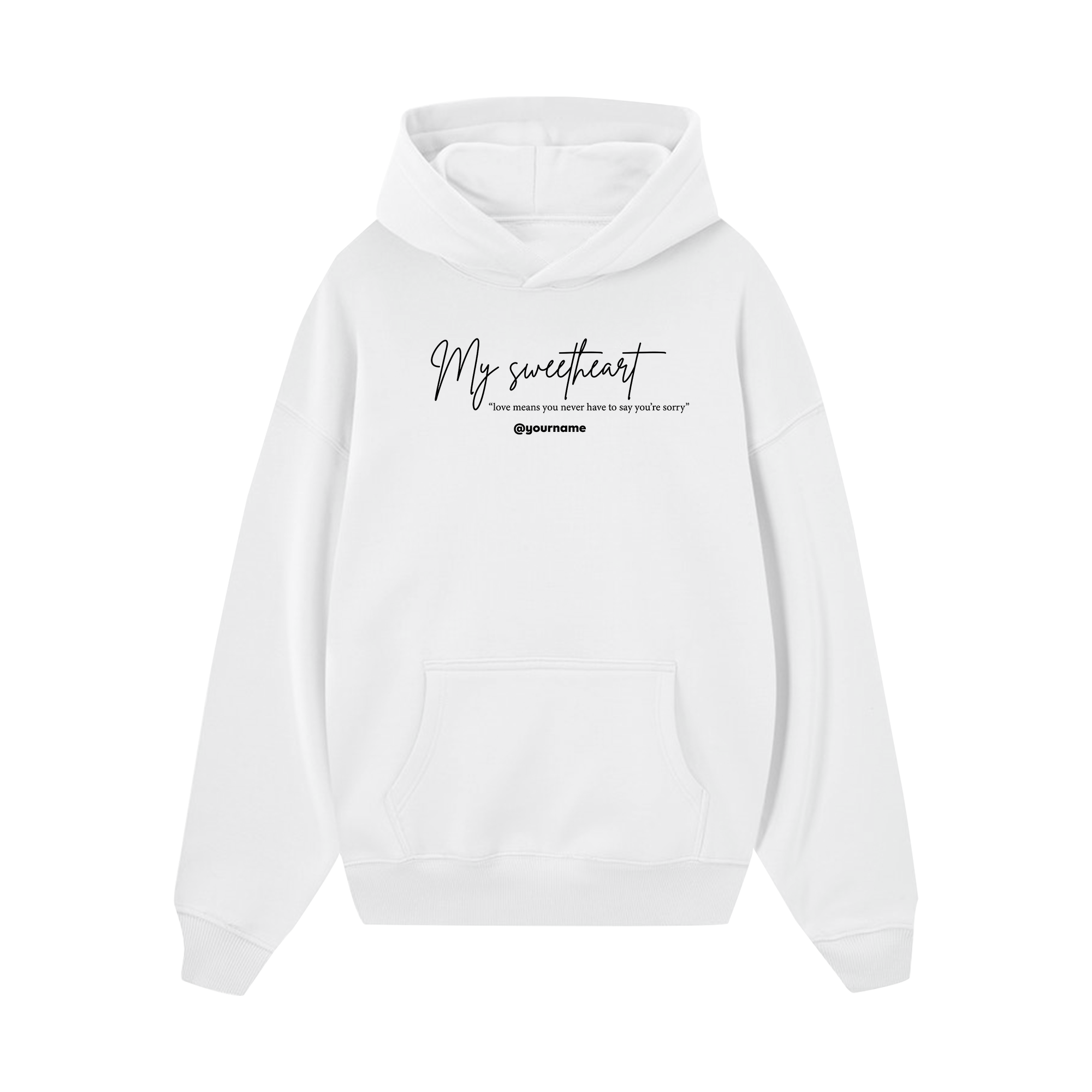 Custom Couple My Sweetheart Hoodie