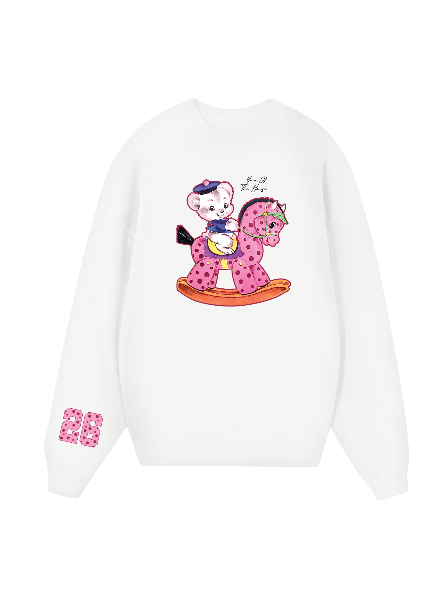 Pink Dots Year Of Horse  Sweater
