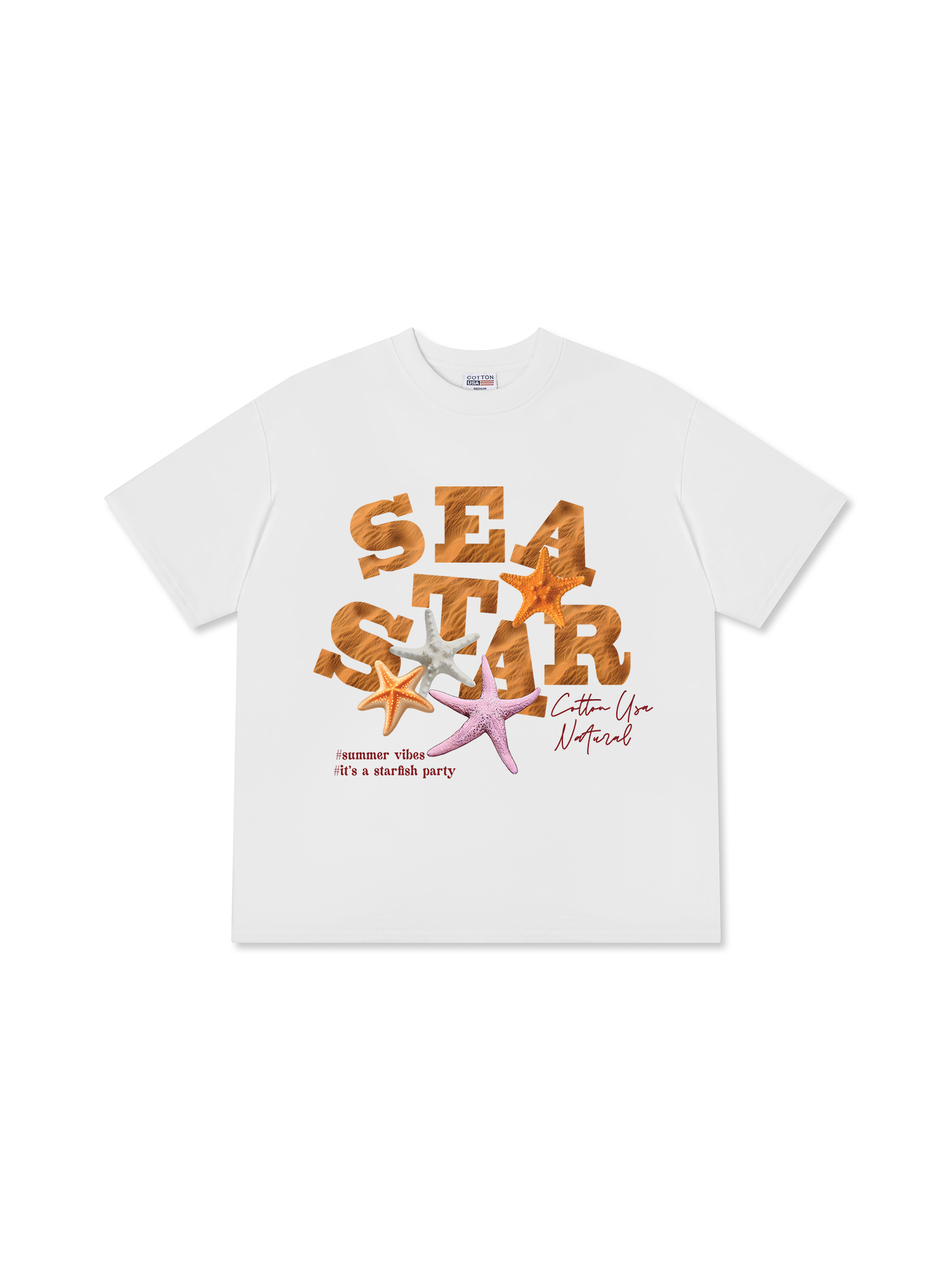 Áo Thun Relaxed Fit Tropical Starfish Parrty Sand