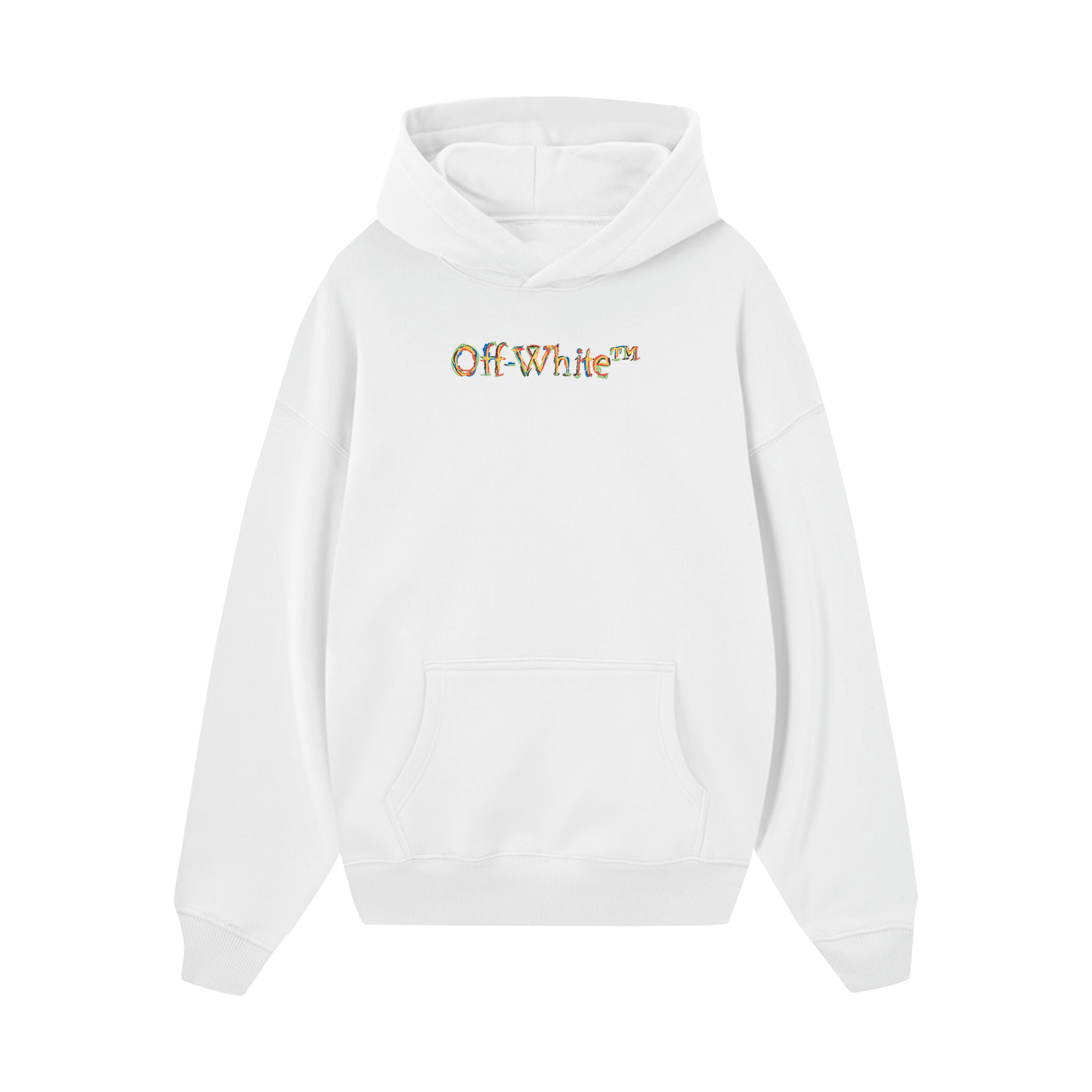 Off White Logo Sketch Crewneck Hoodie