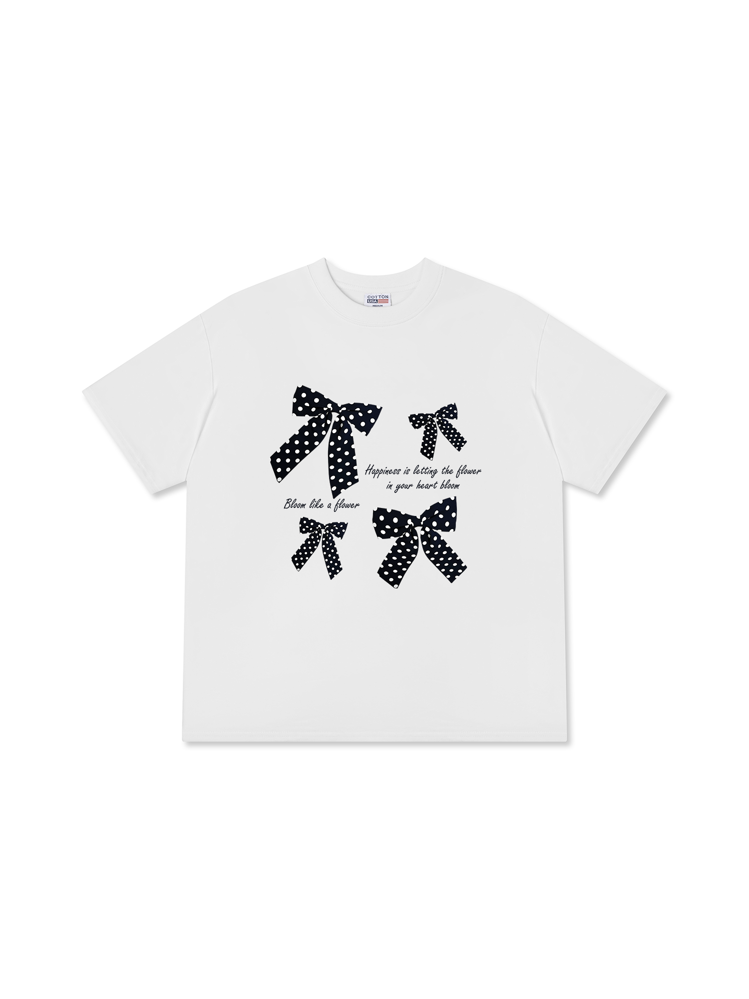 Áo Thun Relaxed Fit Dotty Mood Lovely Bloom Ribbon