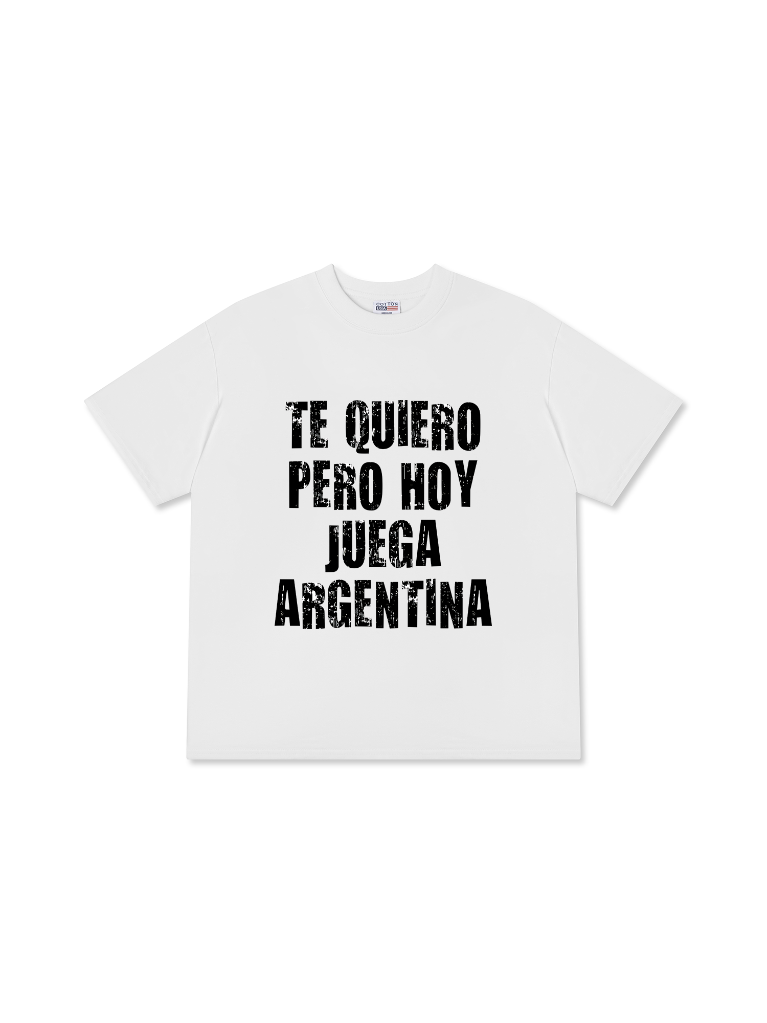 Áo Thun Relaxed Fit Soccer World Cup Te Quiero Pero Hoy Juega Argentina