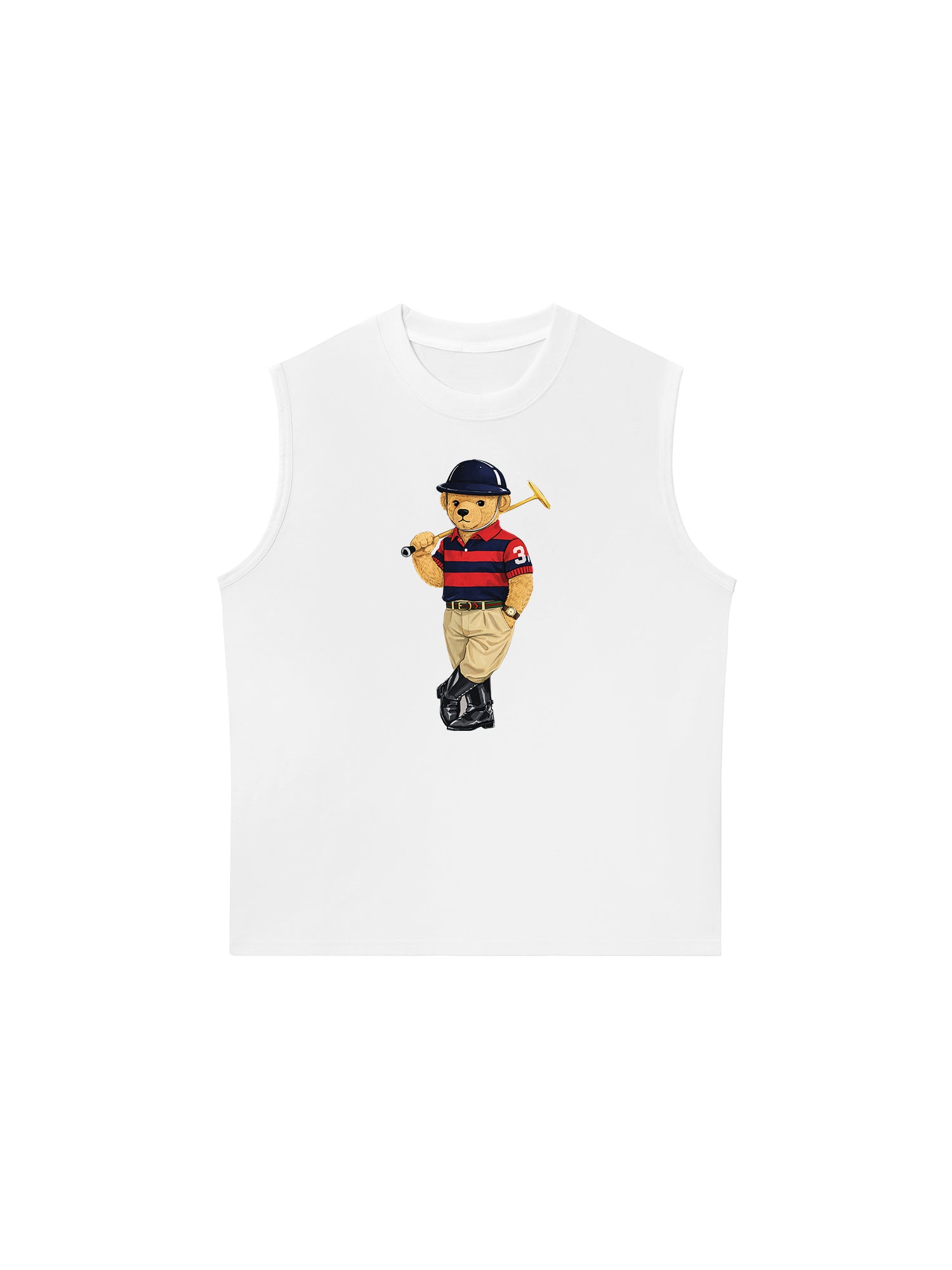 Áo Ba Lỗ Relaxed Fit Quiet Luxury Bear