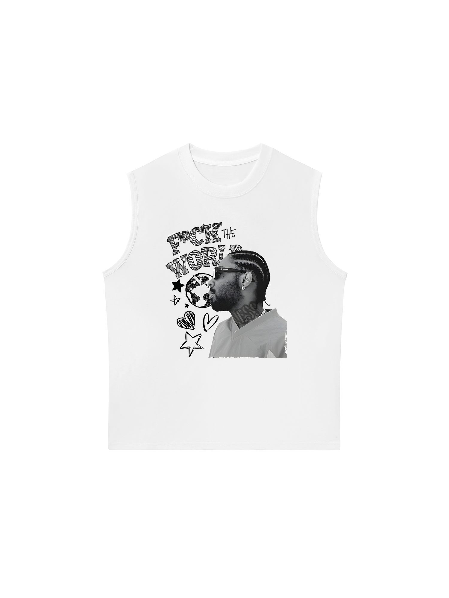 Áo Ba Lỗ Relaxed Fit Tricou Brent Faiyaz  Fck World