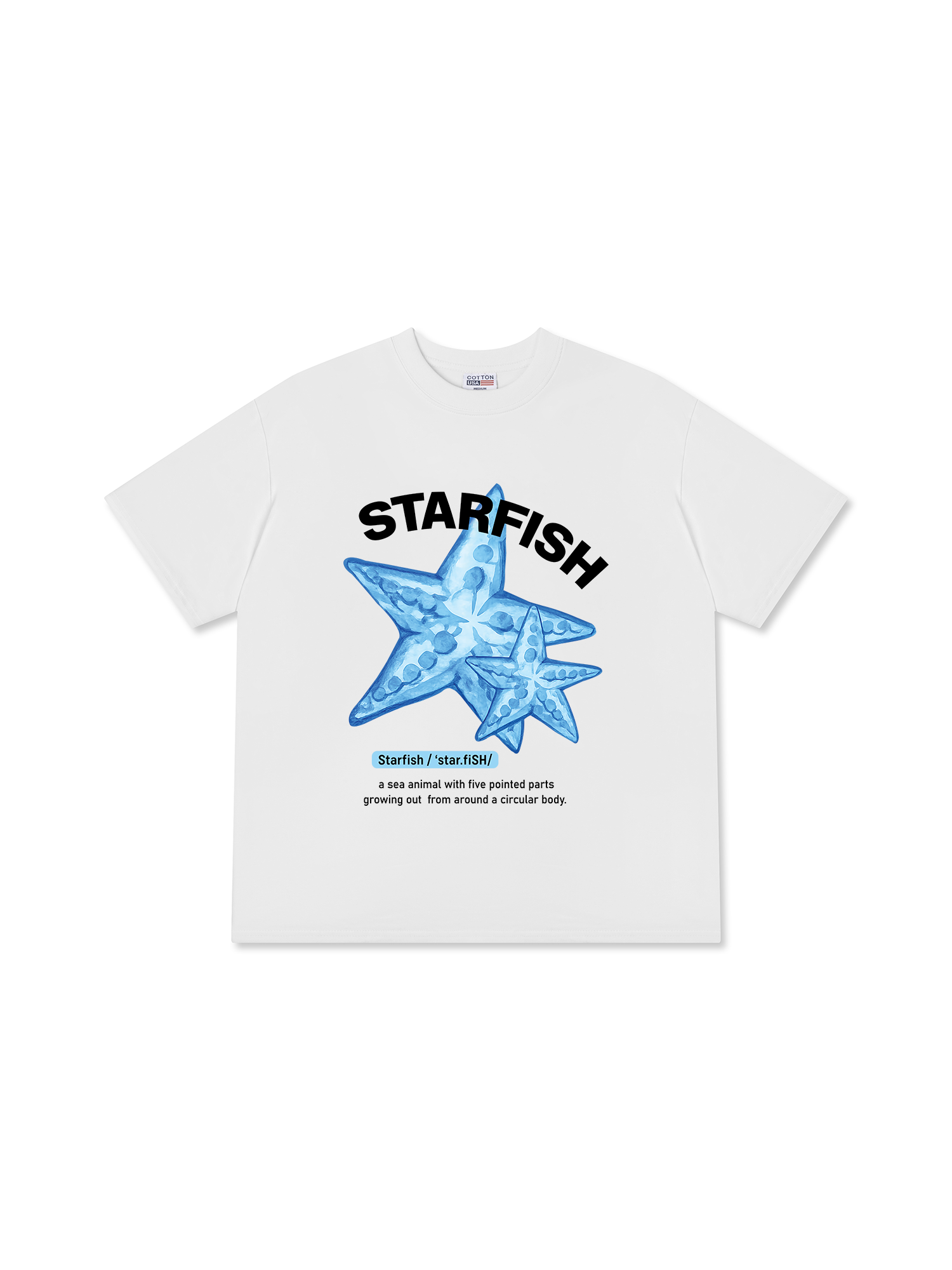 Áo Thun Relaxed Fit Tropical Bing Blue Starfish