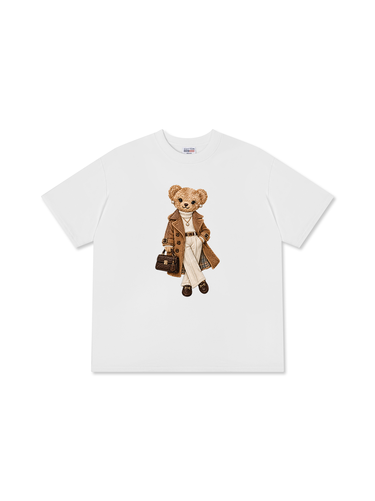 Áo Thun Relaxed Fit Bear With Trend Coat