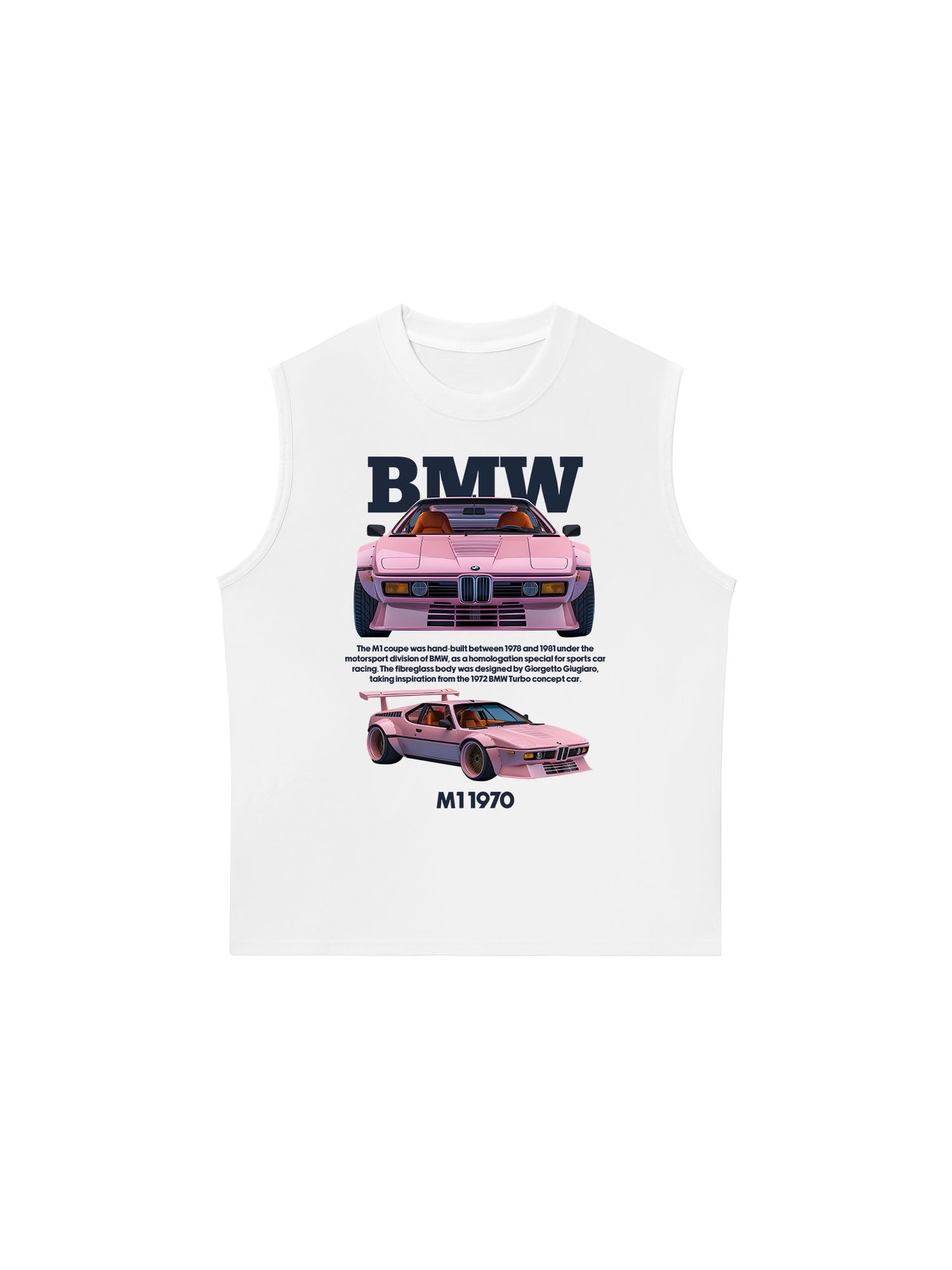 Áo Ba Lỗ Relaxed Fit BMW M1 Pink
