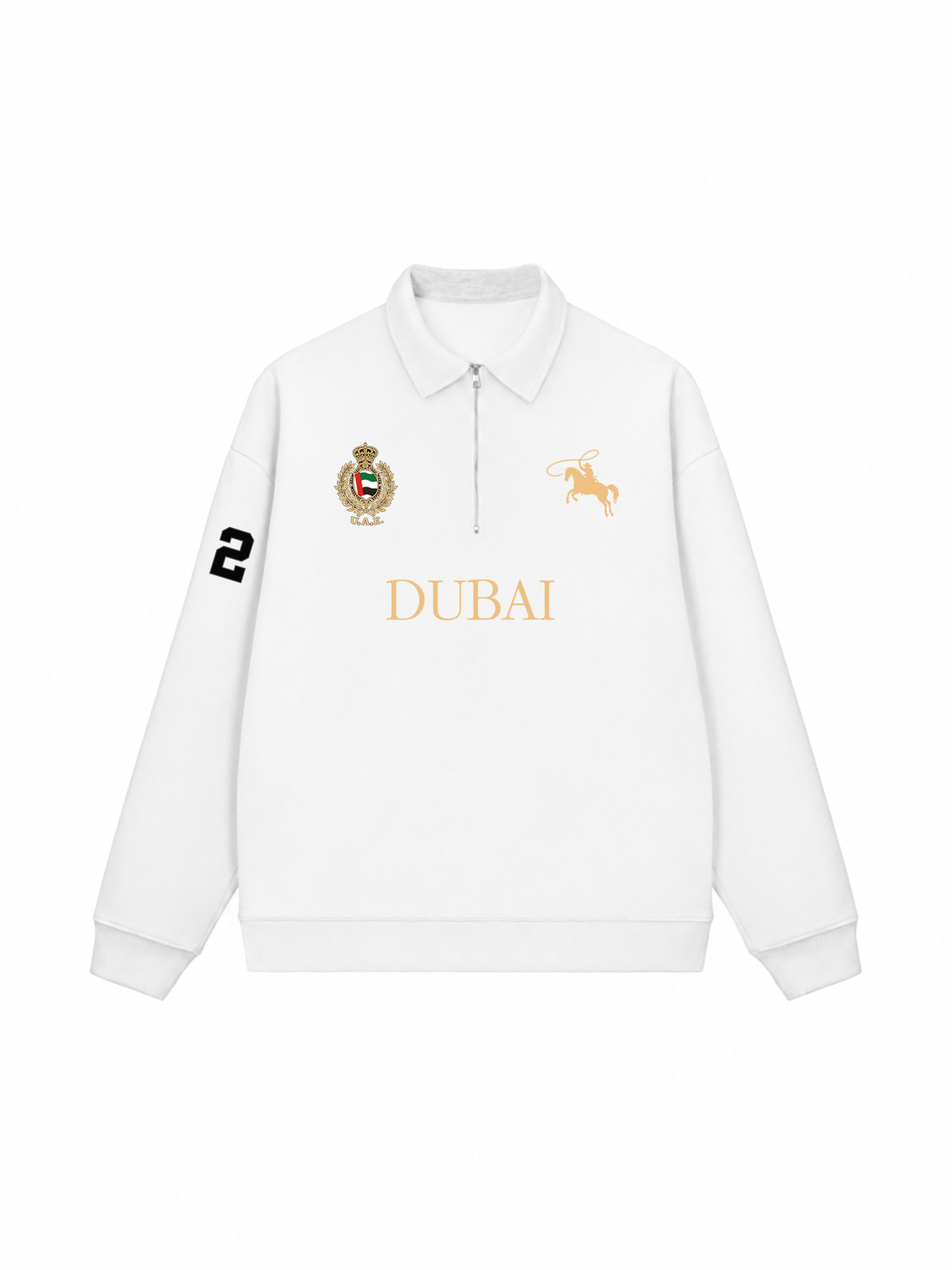 Áo Sweater Polo Nỉ Hai Da  Vintage Dubai