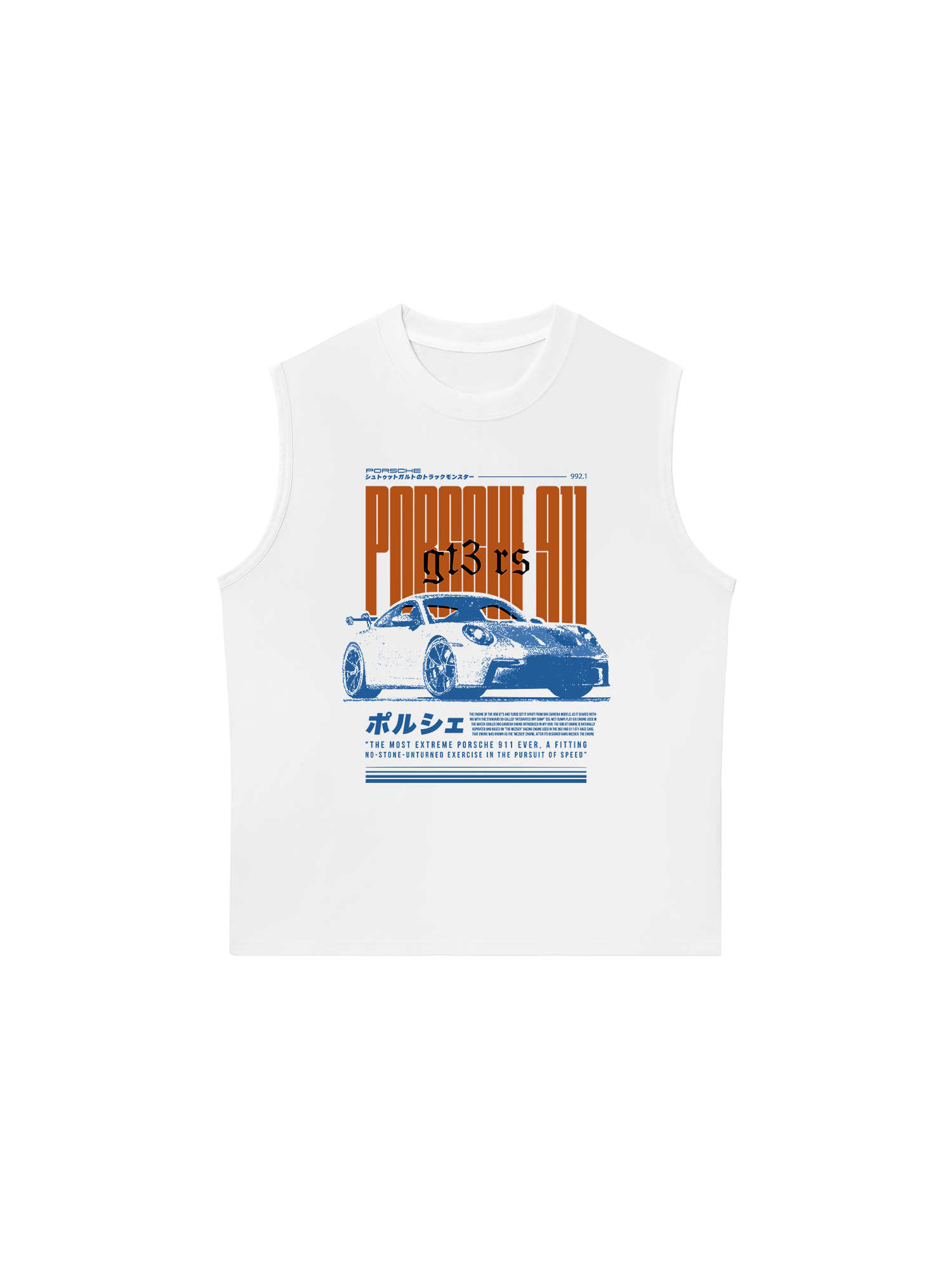 Áo Ba Lỗ Relaxed Fit Porsche Japan Vintage GT3 RS
