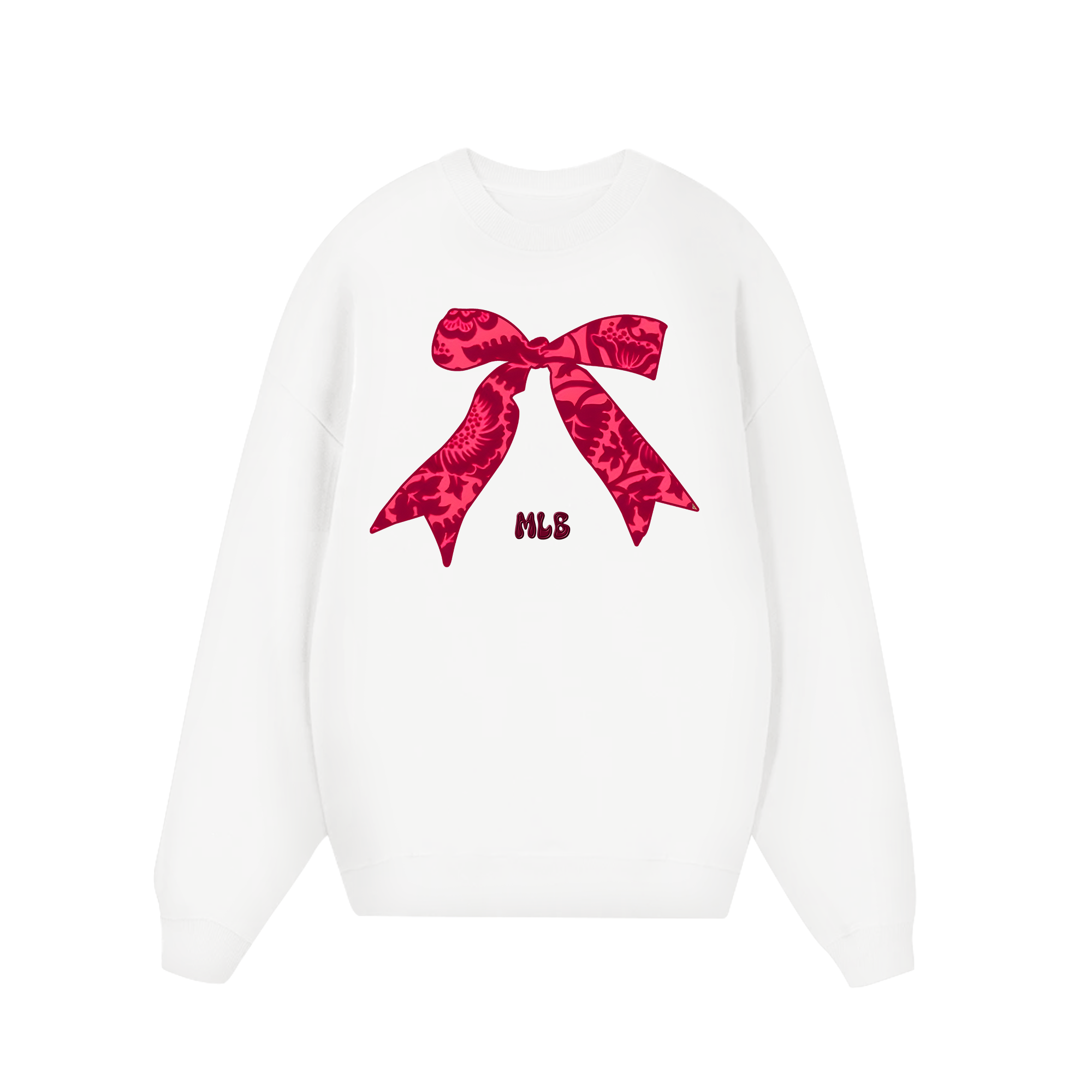 MLB Floral Coquette Pink Sweater