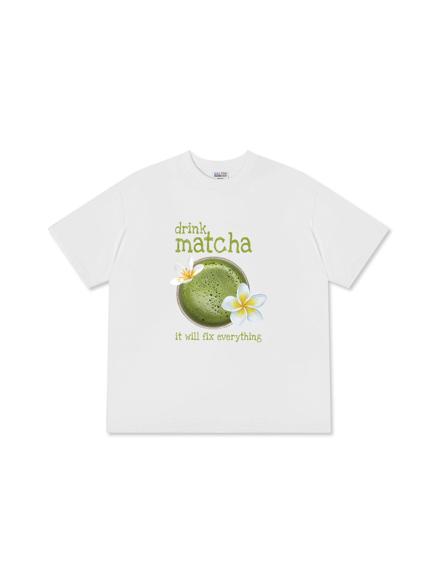 Áo Thun Relaxed Fit Daily Cup Matcha Will Fix Everything