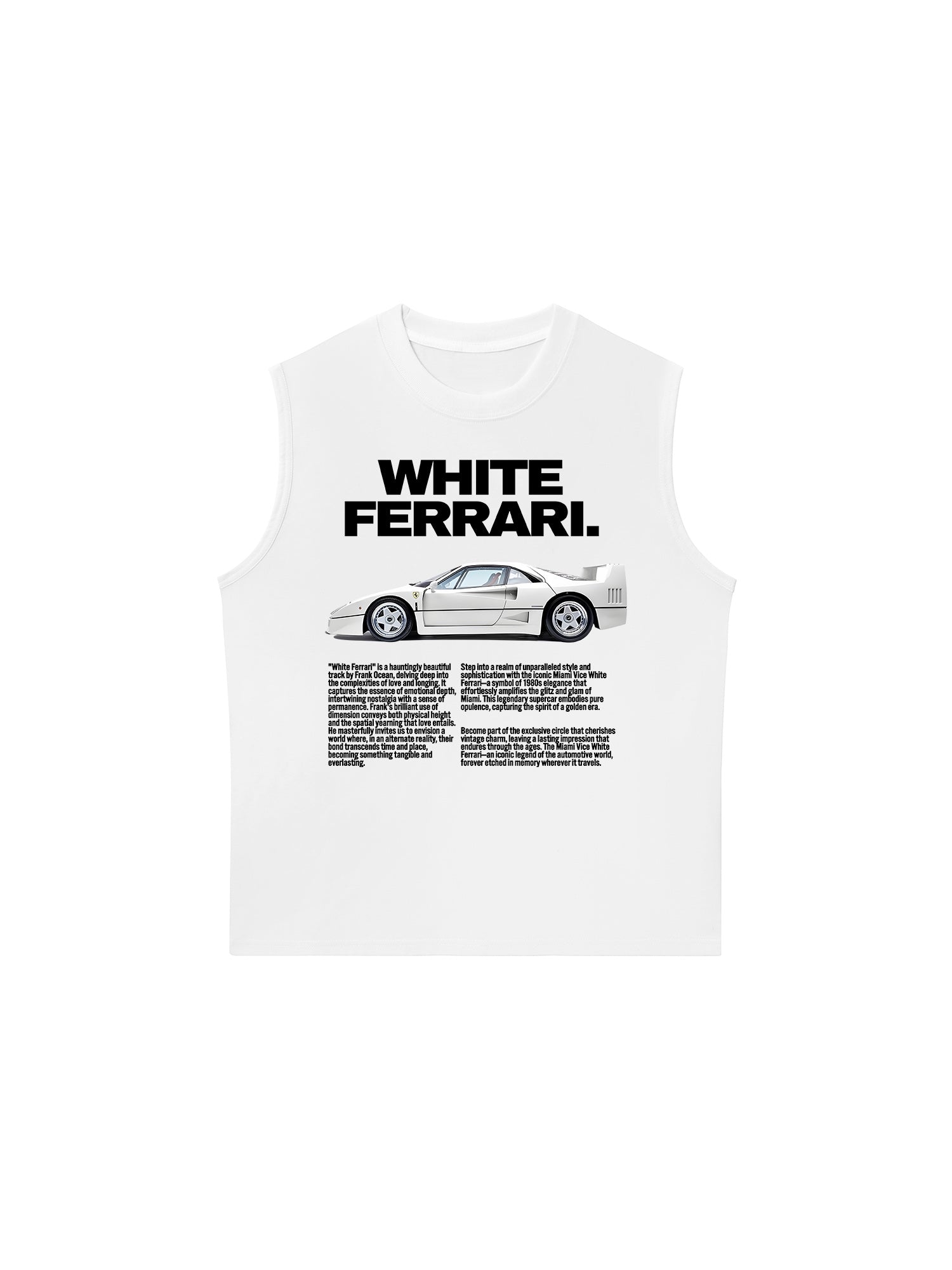 Áo Ba Lỗ Relaxed Fit Ferrari White Brilliant