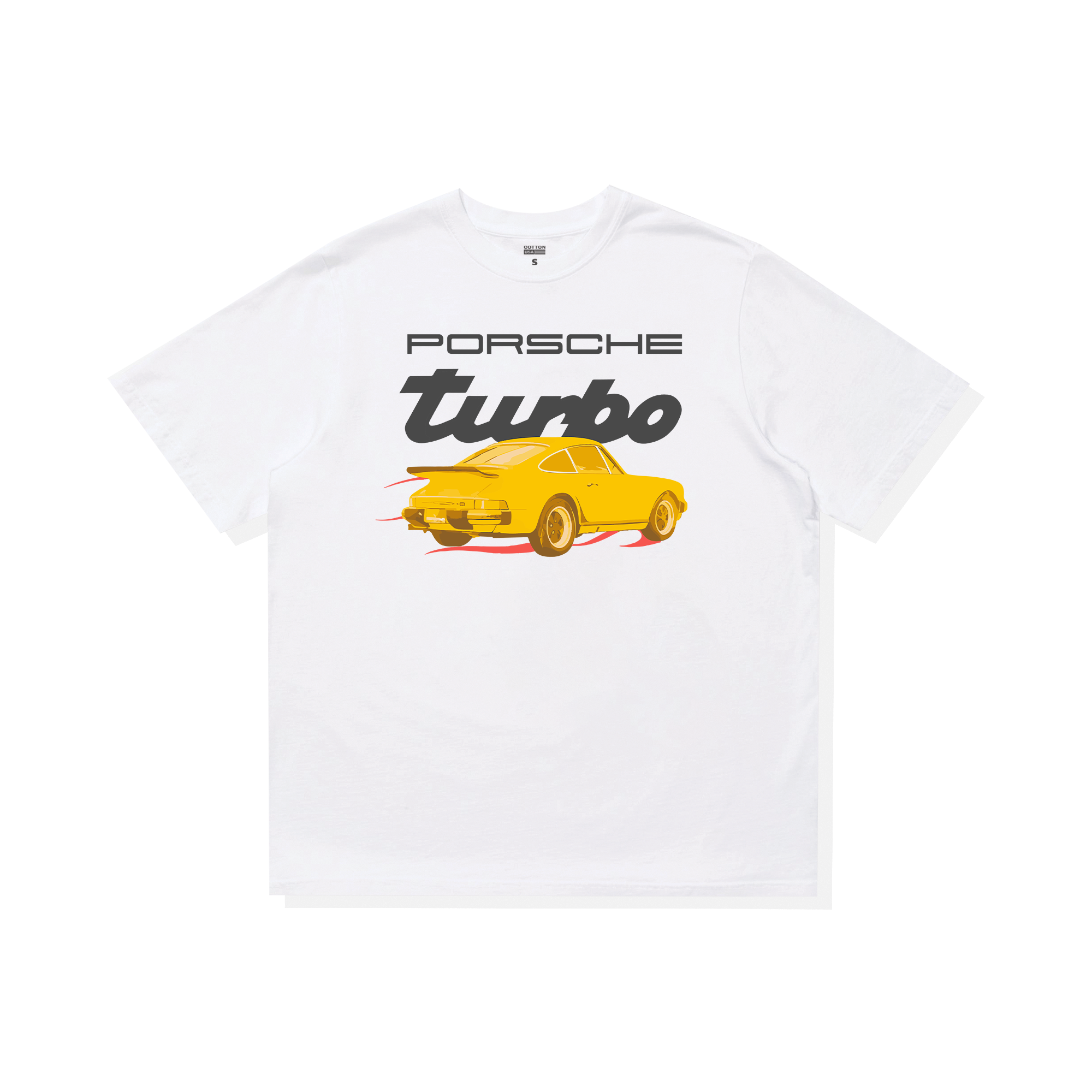 Áo Thun Oversize Porsche Turbo Golden Race