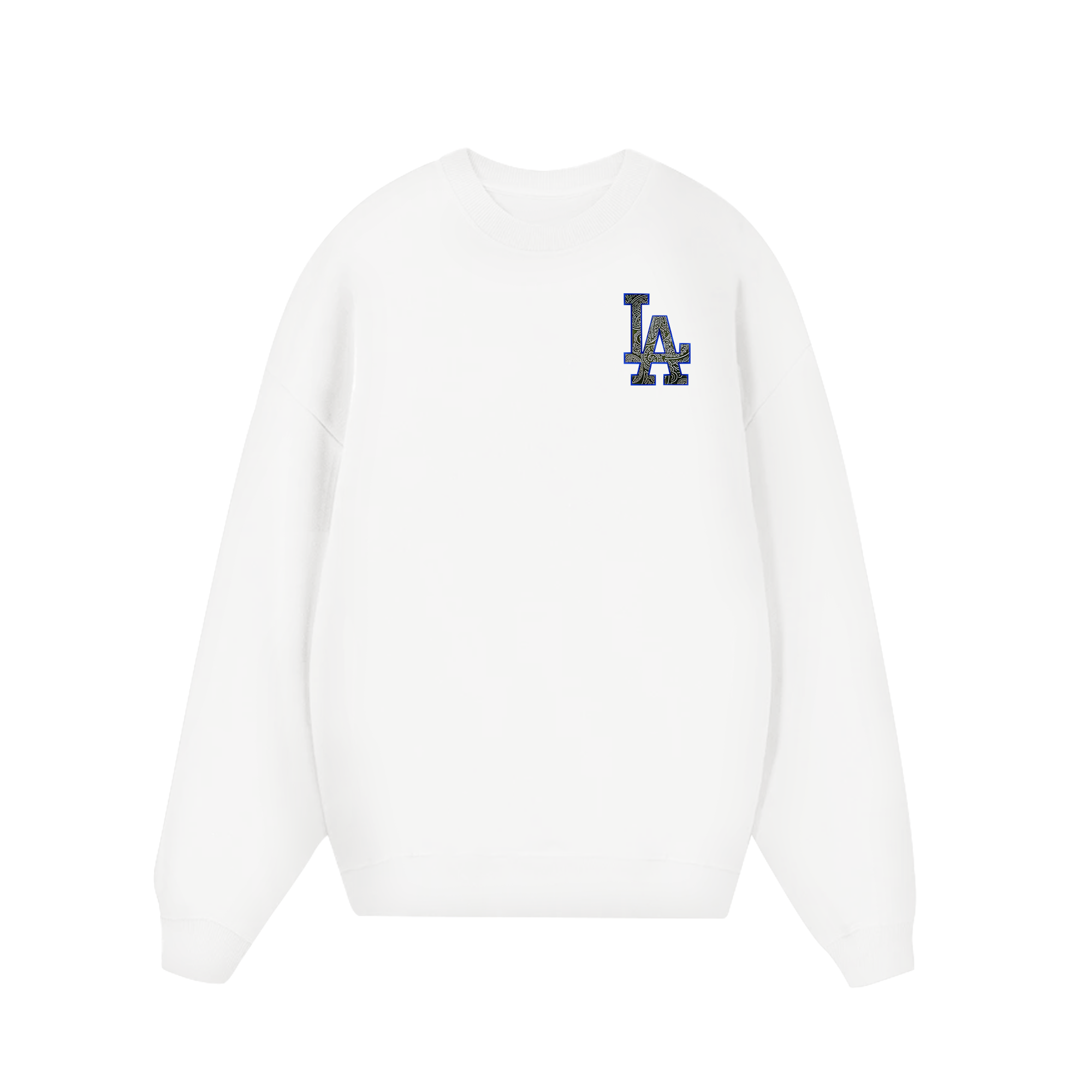 MLB Floral Blue Black Sweater