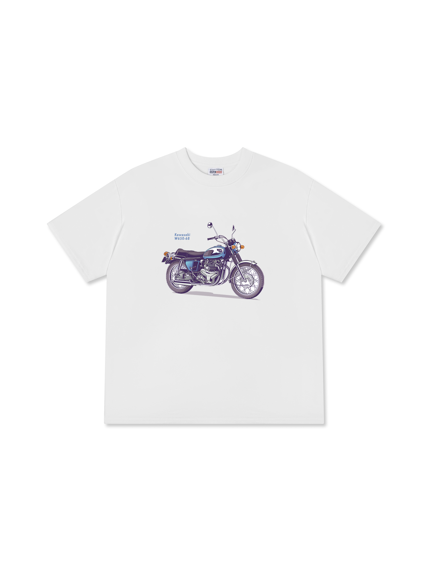 Áo Thun Relaxed Fit Motorbike Kawasaki W650-68