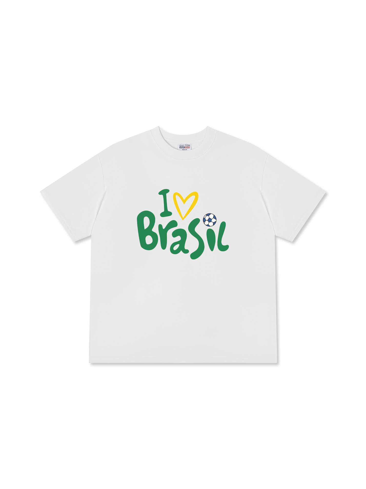 Áo Thun Relaxed Fit Soccer World Cup I love Brazil