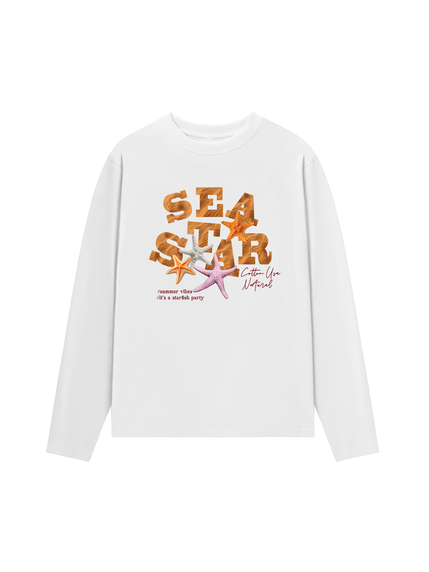 Áo Thun Dài Tay Tropical Starfish Parrty Sand