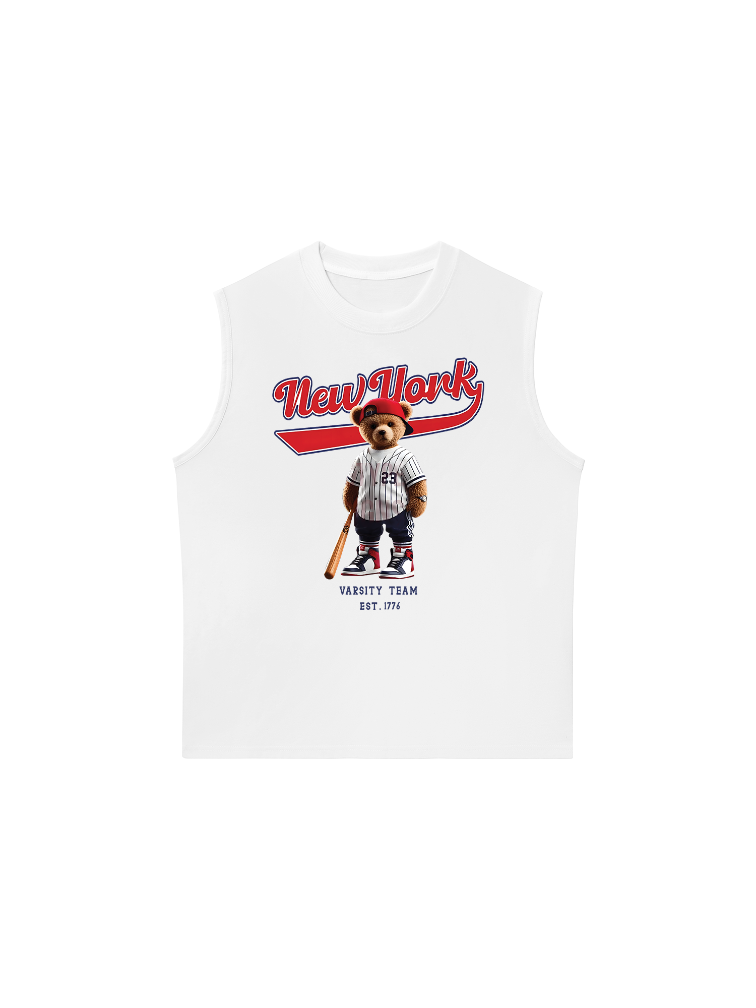 Áo Ba Lỗ Relaxed Fit Baseball New York Teddy